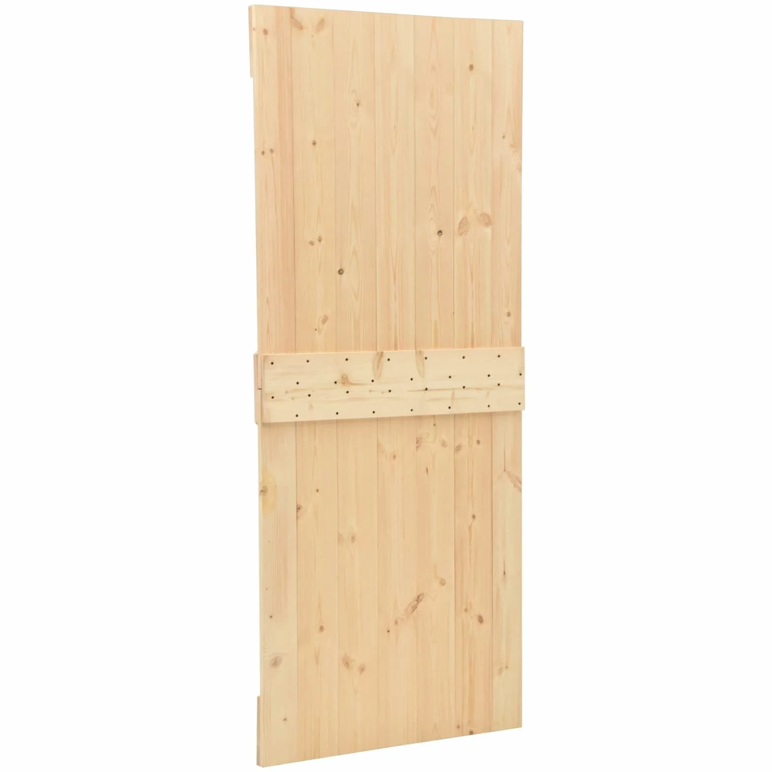 vidaXL Porta NARVIK Naturale 90 x 210 cm Legno di pino solido, Porta rettangolare moderna, in pino solido, salvaspazio, divisorio, design contemporaneo e funzionale