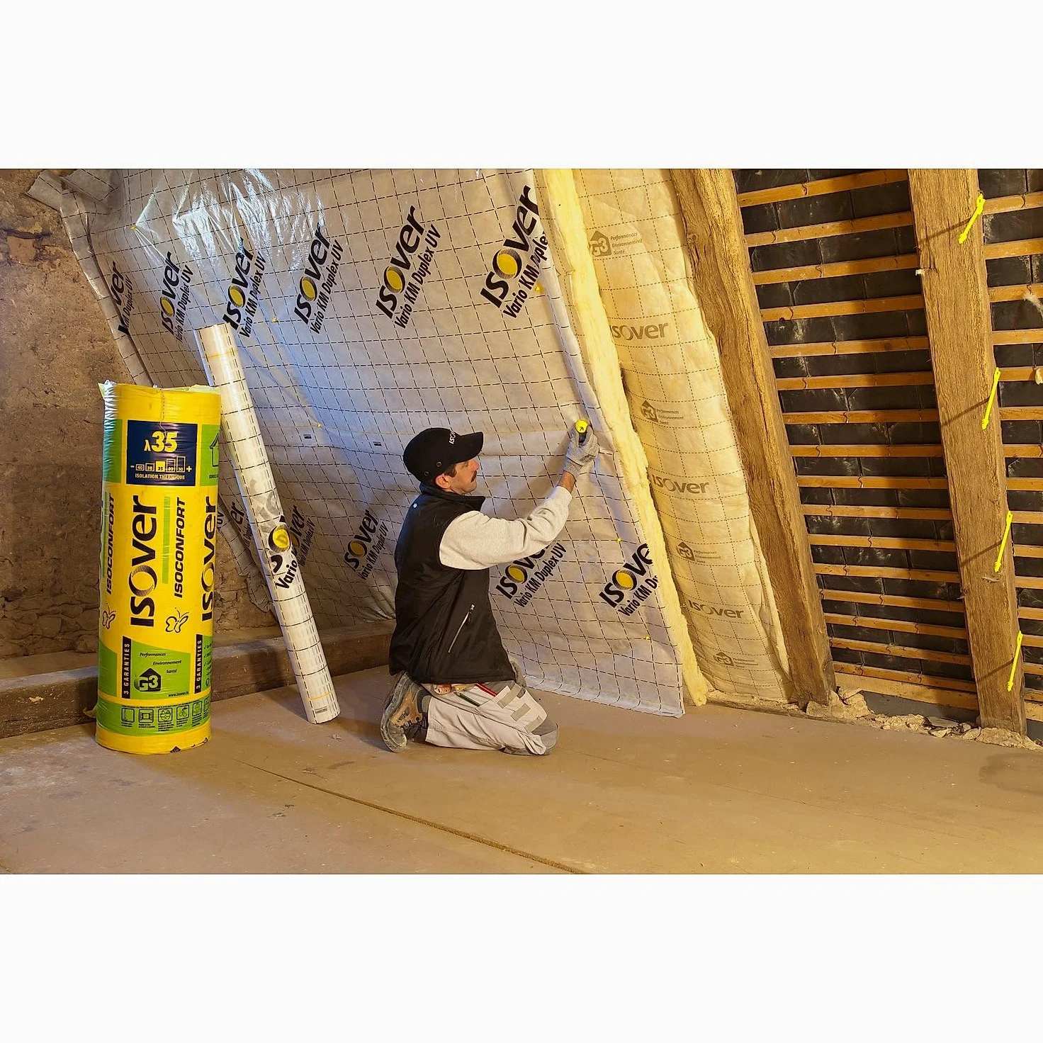 ISOVER Membrane pare-vapeur VARIO Xtra - 1,5m x 40m - Rouleau de 60m² - Etanchéité à l'air