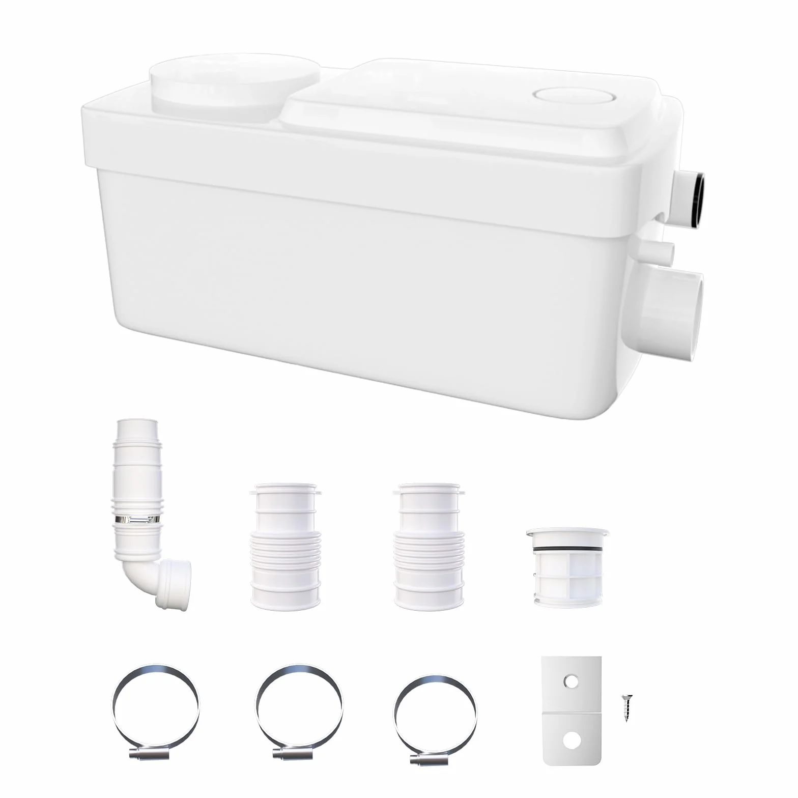 300W Grinder Sanitario Pompa per rifiuti silenziosa, Pompa di sollevamento Doccia dotata di due ingressi, Pompe per fognature FLO-300 Pro