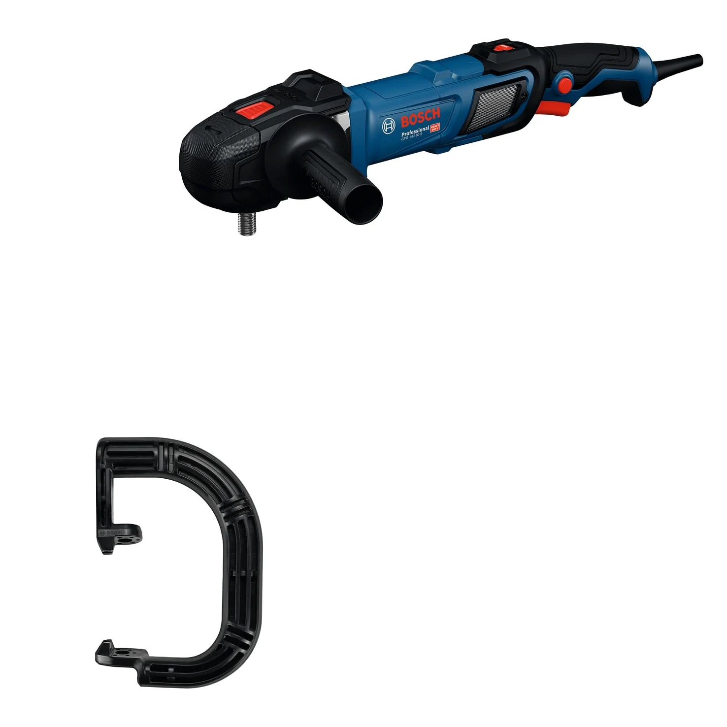 Bosch Professional Lucidatrice a filo GPO 14-180 S (1.400 W, 6 modalità di velocità, incl. impugnatura supplementare, impugnatura a D)