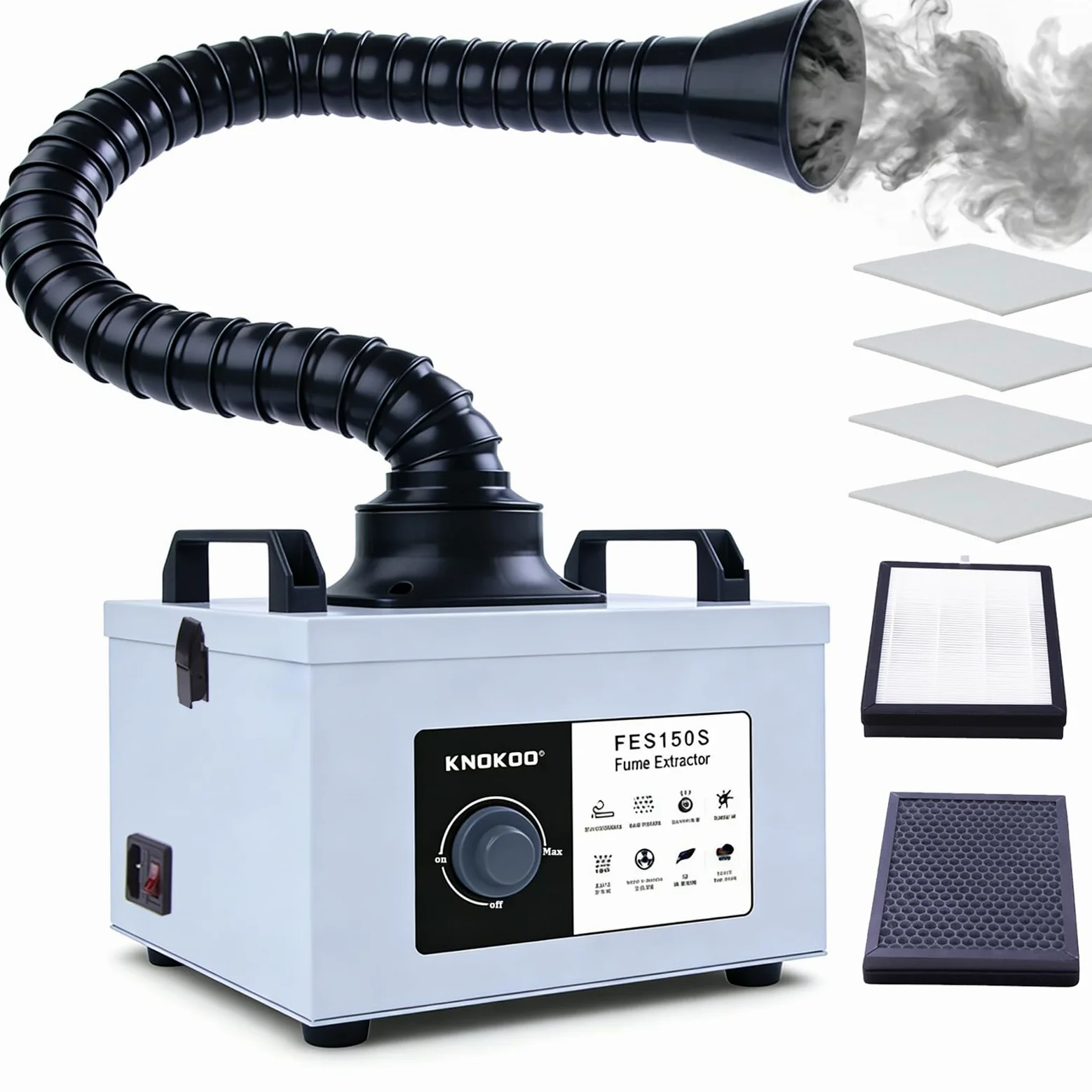 Estrattore fumi per saldatura 100W FES150S Assorbitore di fumo a saldare portatile(EU-PLUG 220V)