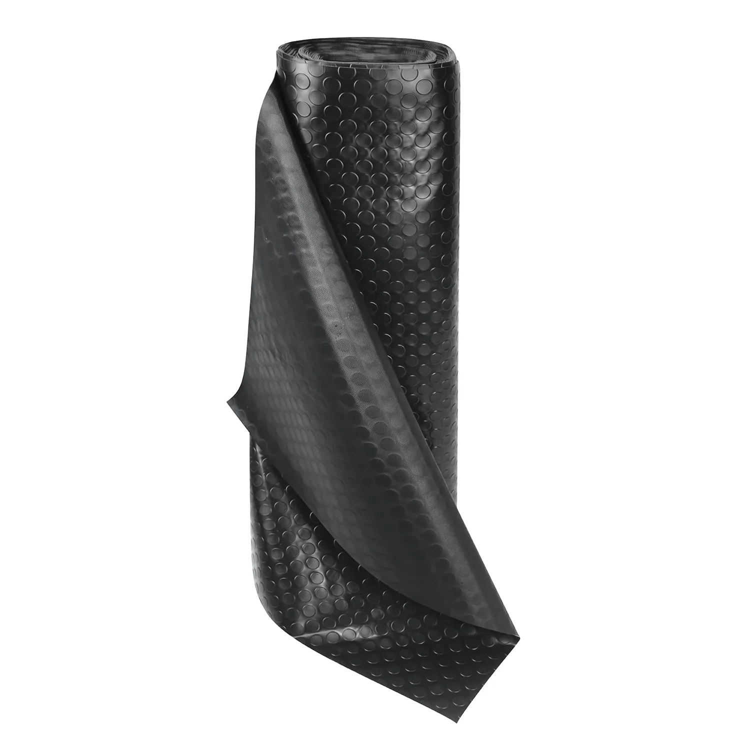 OLIVO.Shop | Work Tappeti Gomma a Rotoli, copripavimento PVC bullonato o lamiera, Pavimento Gomma bollata Antiscivolo, Dimensioni su Misura, Due Colori. Design a Bolle (Nero, 500x150cm)