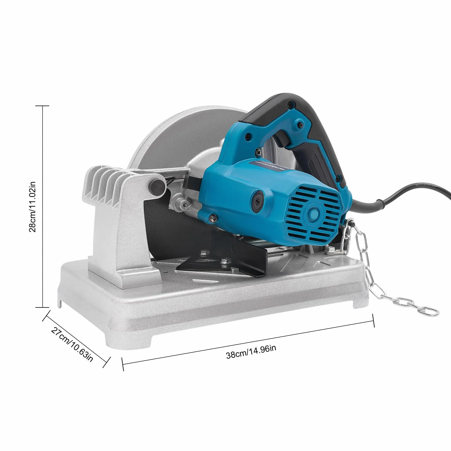 Sega da taglio in metallo, 1200 W, troncatrice, 5200 giri/min, angolo di taglio 0-45°, sega elettrica con lama da 185 mm, per legno, acciaio, alluminio