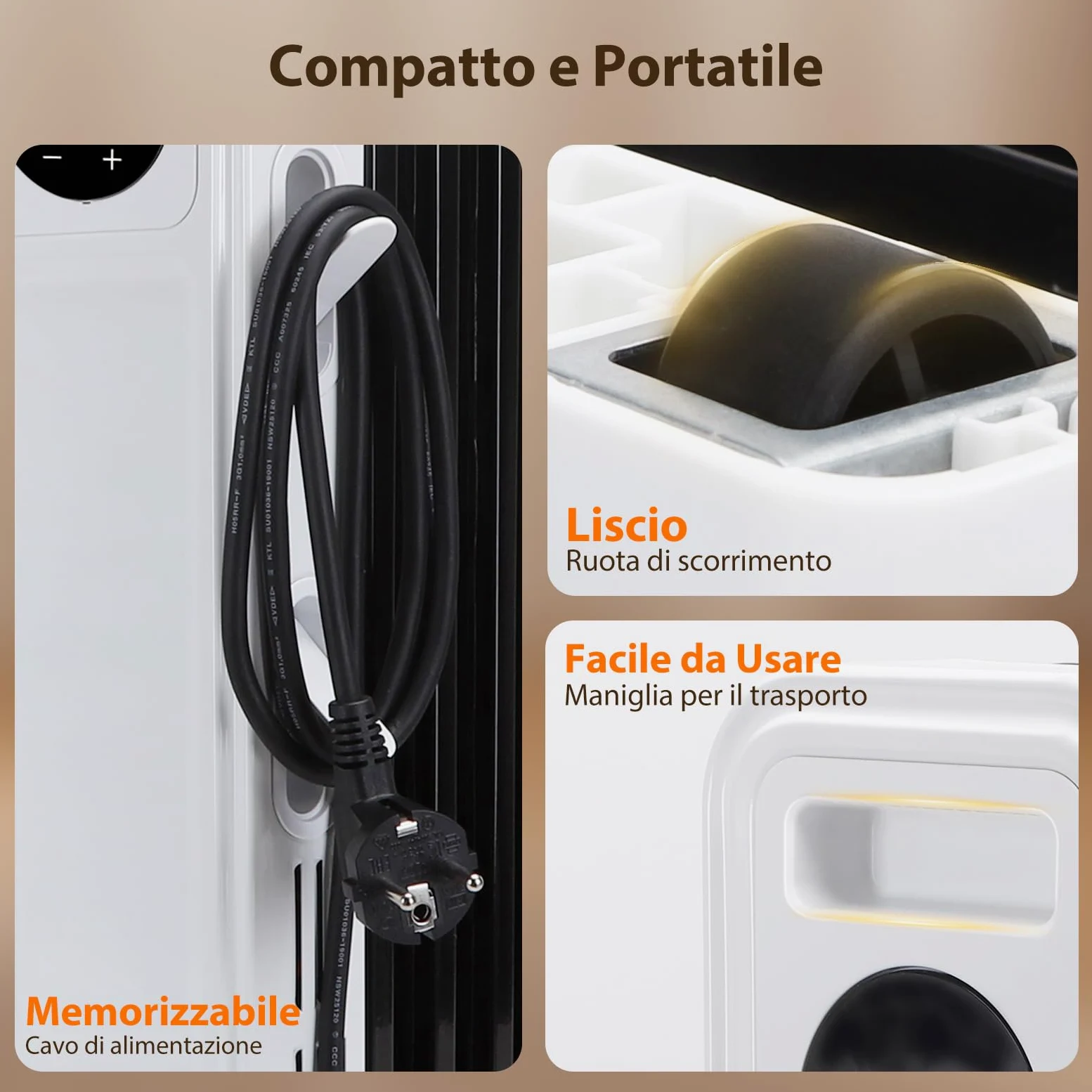 Aigostar Radiatore ad Olio 2500W, 13 Elementi Riscaldatore Elettrico Portatile, 3 Livelli di Calore, Modalità ECO, Timer 24H, Touch screen digitale, Telecomando, Hyperheat, Protezione Multipla, 60mq