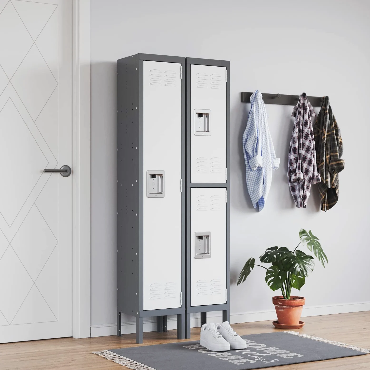 Sightlife Armadietto in Acciaio Armadio in Metallo Armadietto Multiuso Armadio armadietti per spogliatoio armadietto Metallo schedario da Ufficio per Garage Studio 168x31x31cm(1 porta)