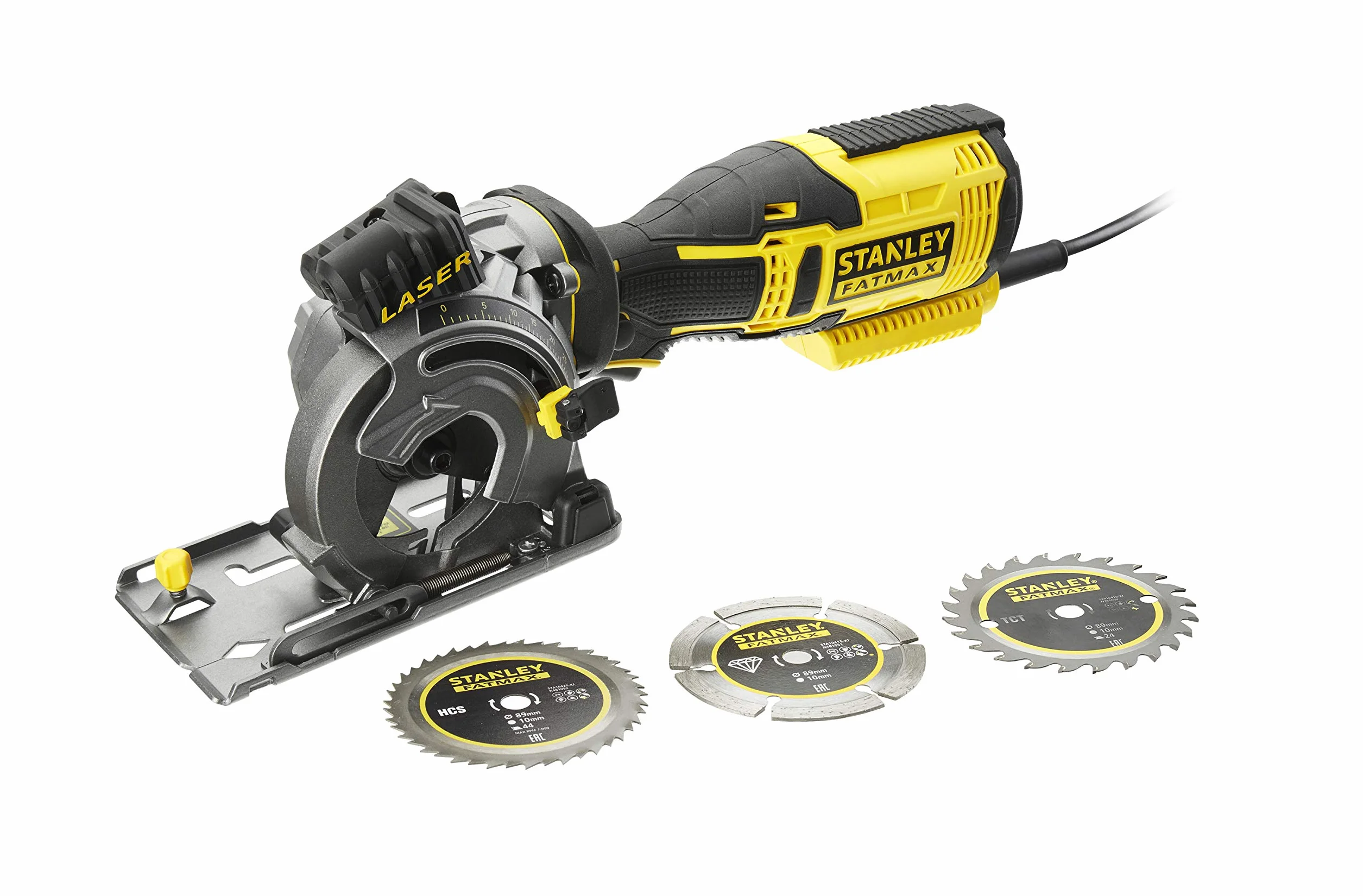 STANLEY FME380K-QS Mini-Sierra Circular de Mano 650W 89mm, 650 W