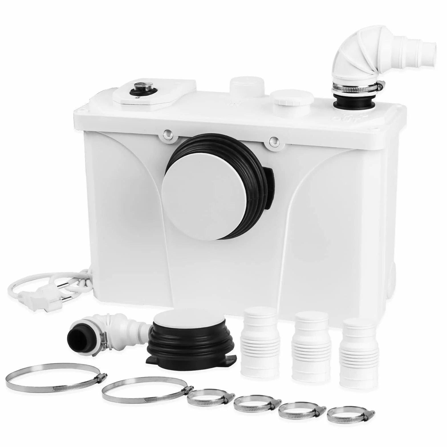 Sonnewelt 700 W pompa Trituratore WC Maceratore pompa da per acque luride 190L / min con lame in acciaio inox e carbone attivo, per doccia, wc e lavabo