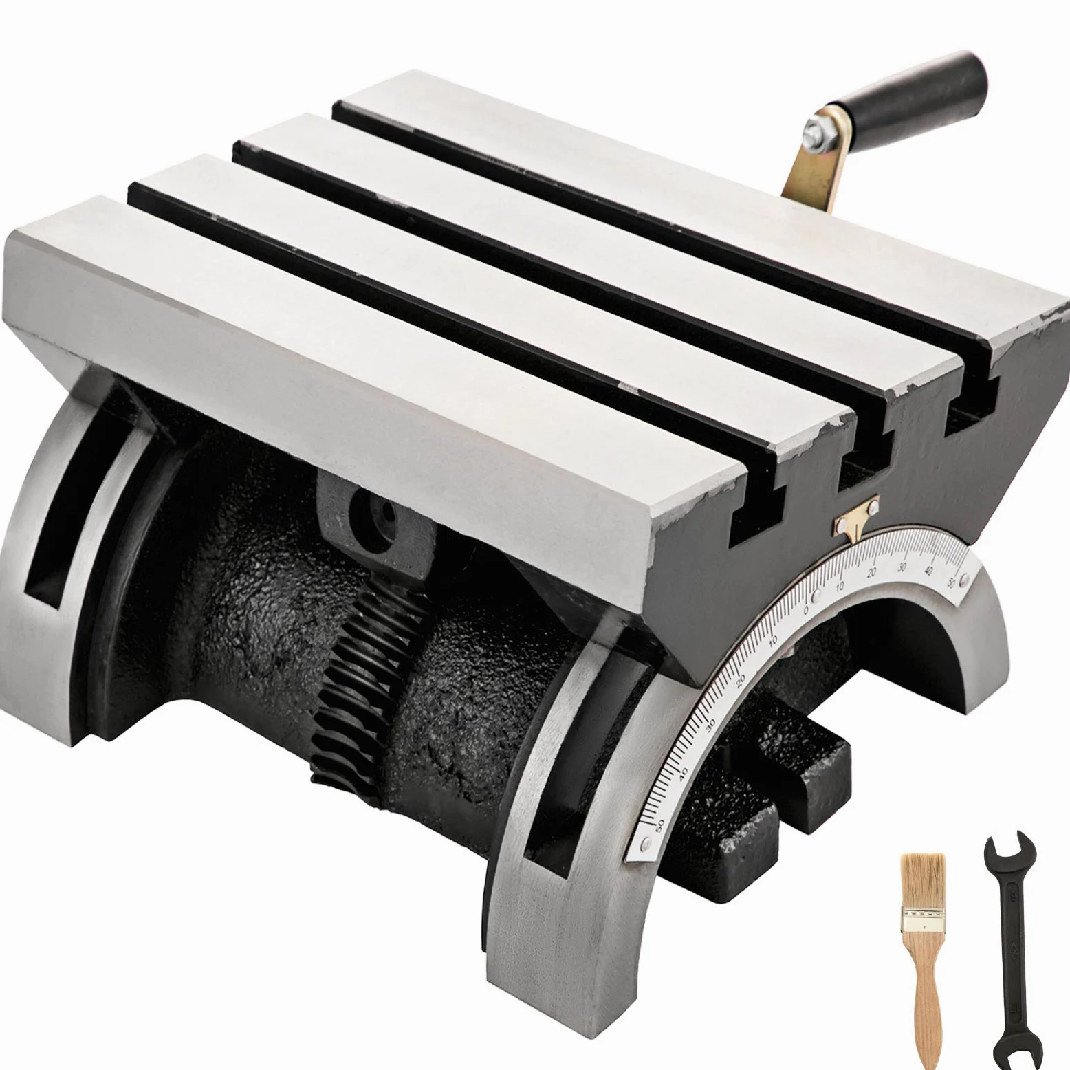 VEVOR Angolo Regolabile Tavolo per Fresatrice e Macchina di Perforazione Tavolo di Fresatura Foratura Foratura 10x7 Pollici (250x180x133mm)