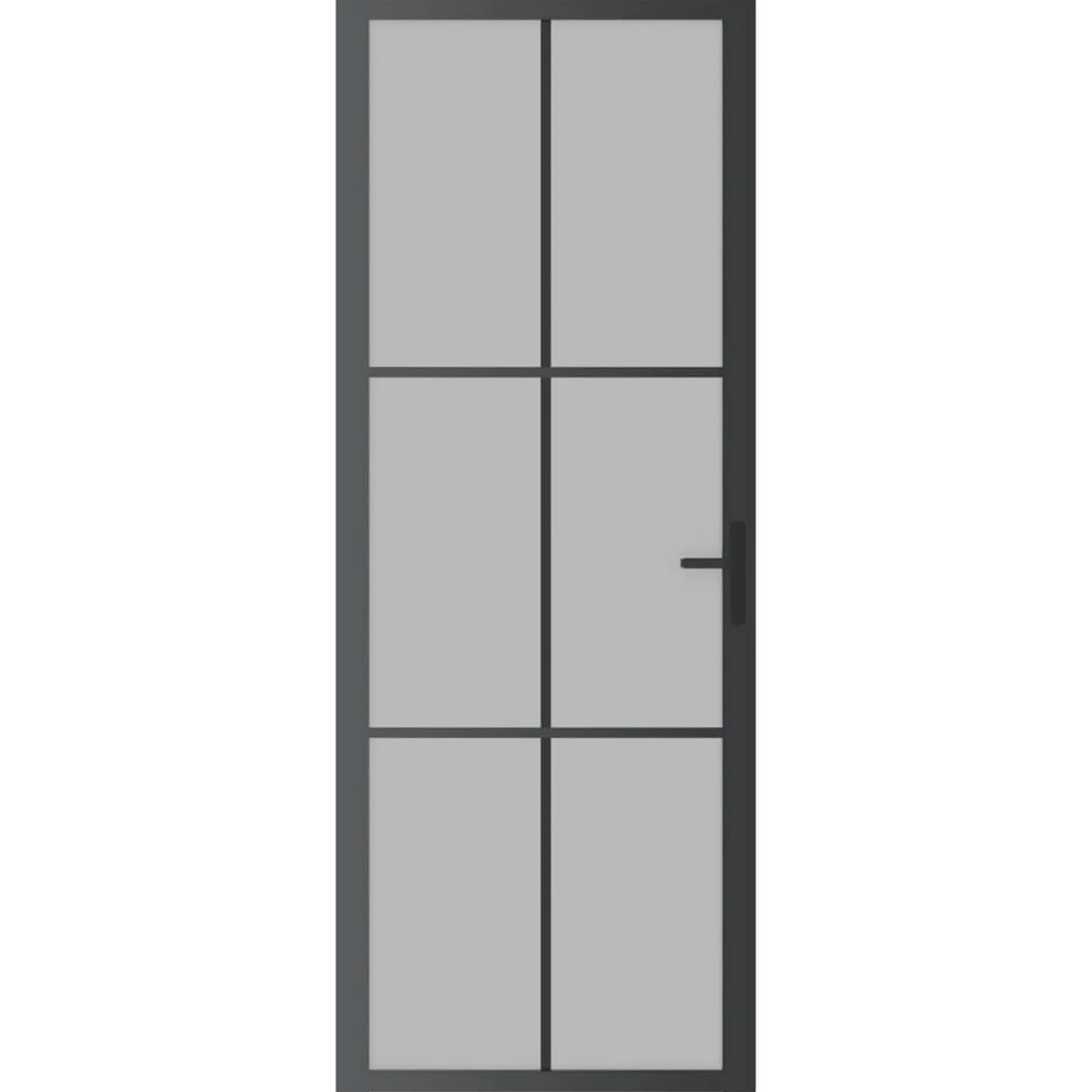 Porta Interna in Vetro Temperato Moderno, Sicuro, Durevole e Facile da Installare, Nero e Ghiaccio 76x201.5 cm