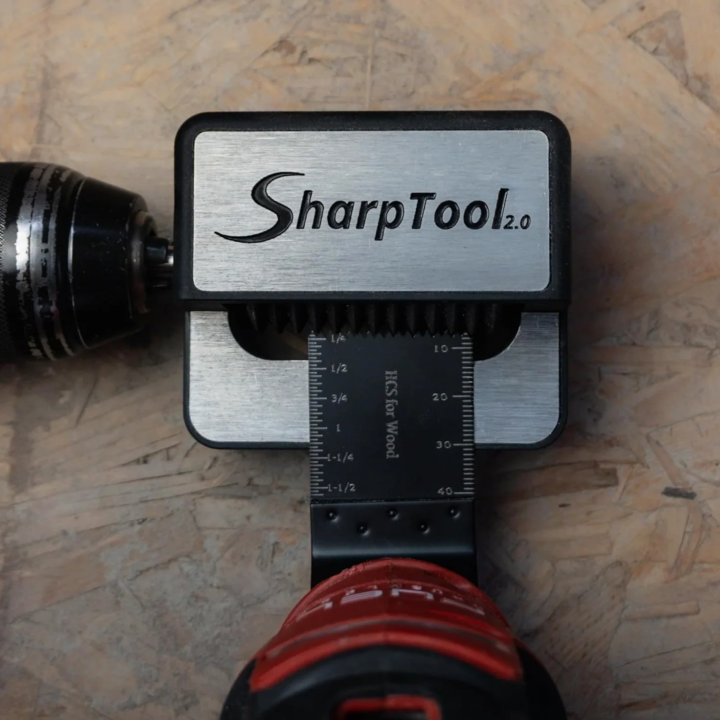 SharpTool 2.0 Afilador para Hojas de Sierra Multitool – Afilador de Precisión para Taladro para Afilar Hojas de Inmersión BIM, HCS y HSS, Accesorio para Herramienta Multifunción