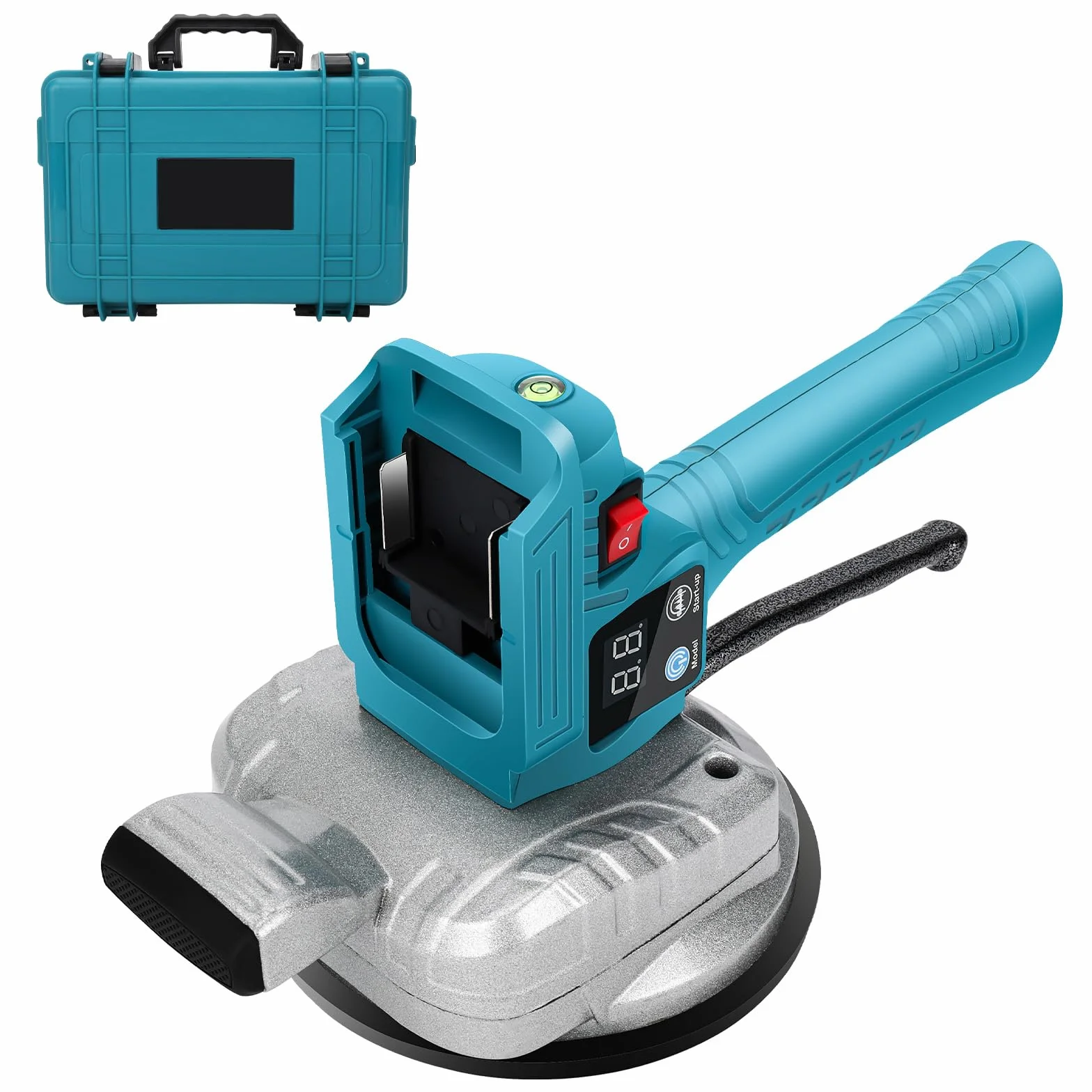 Dispositivo di vibrazione per piastrelle Maki-ta18V, macchina vibrante per piastrelle, 6 livelli di velocità regolabile, ventosa da 15,5 cm, capacità 100 kg, adatto per 47 x 47 pollici e sotto