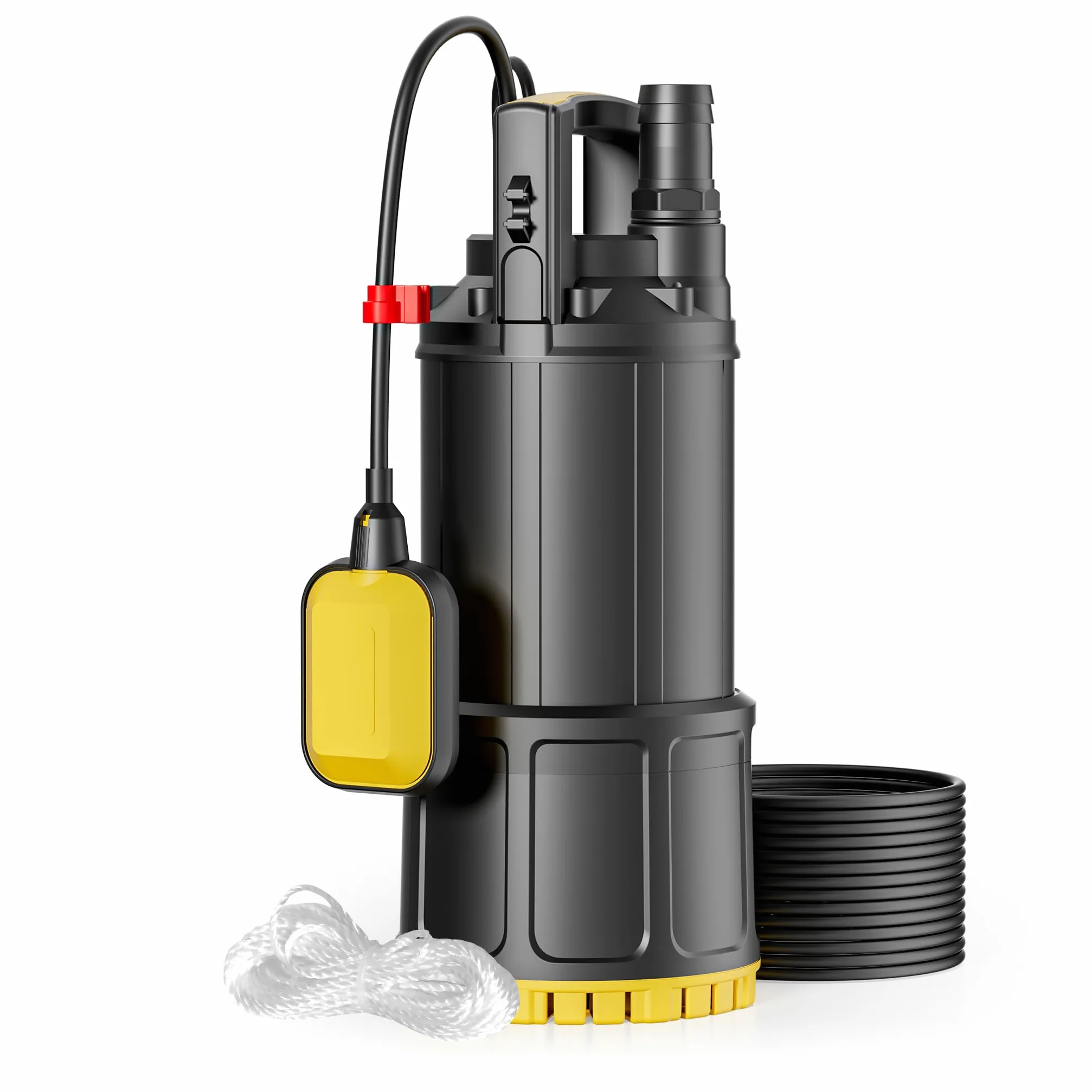 Wiltec Pompa sommersa, 1000W 5500 l/h, prevalenza 30 m, Elettropompa a immersione per pozzi e cisterne