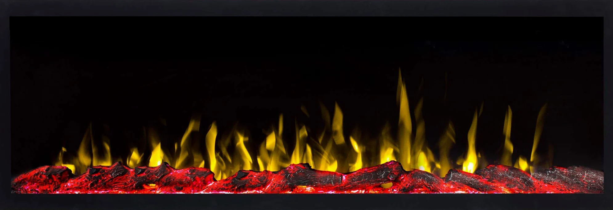 AFLAMO PRIDE S- Caminetto elettrico da parete, senza funzione di riscaldamento, profondo solo 12,8 cm. (127x42x12,8)