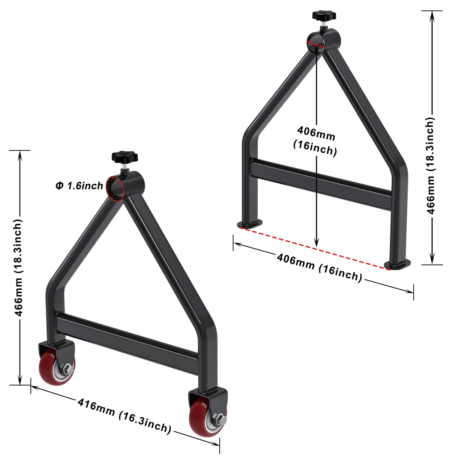 Porta bobine di filo, contenitore portatile per cavi, in acciaio completamente saldato, dispenser per bobine di diametro fino a 71 cm, capacità 99,8 kg, nero