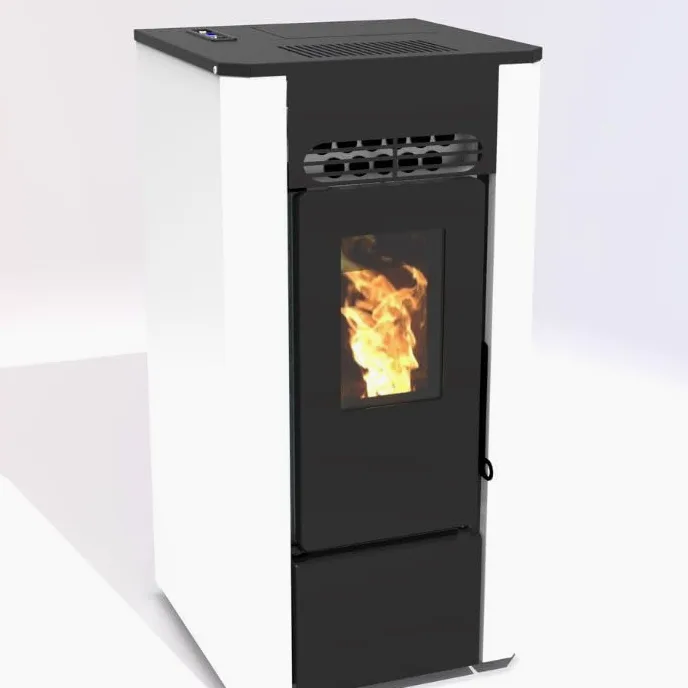 Stufa a pellet ventilata bianca Dalia da 8,9 kw