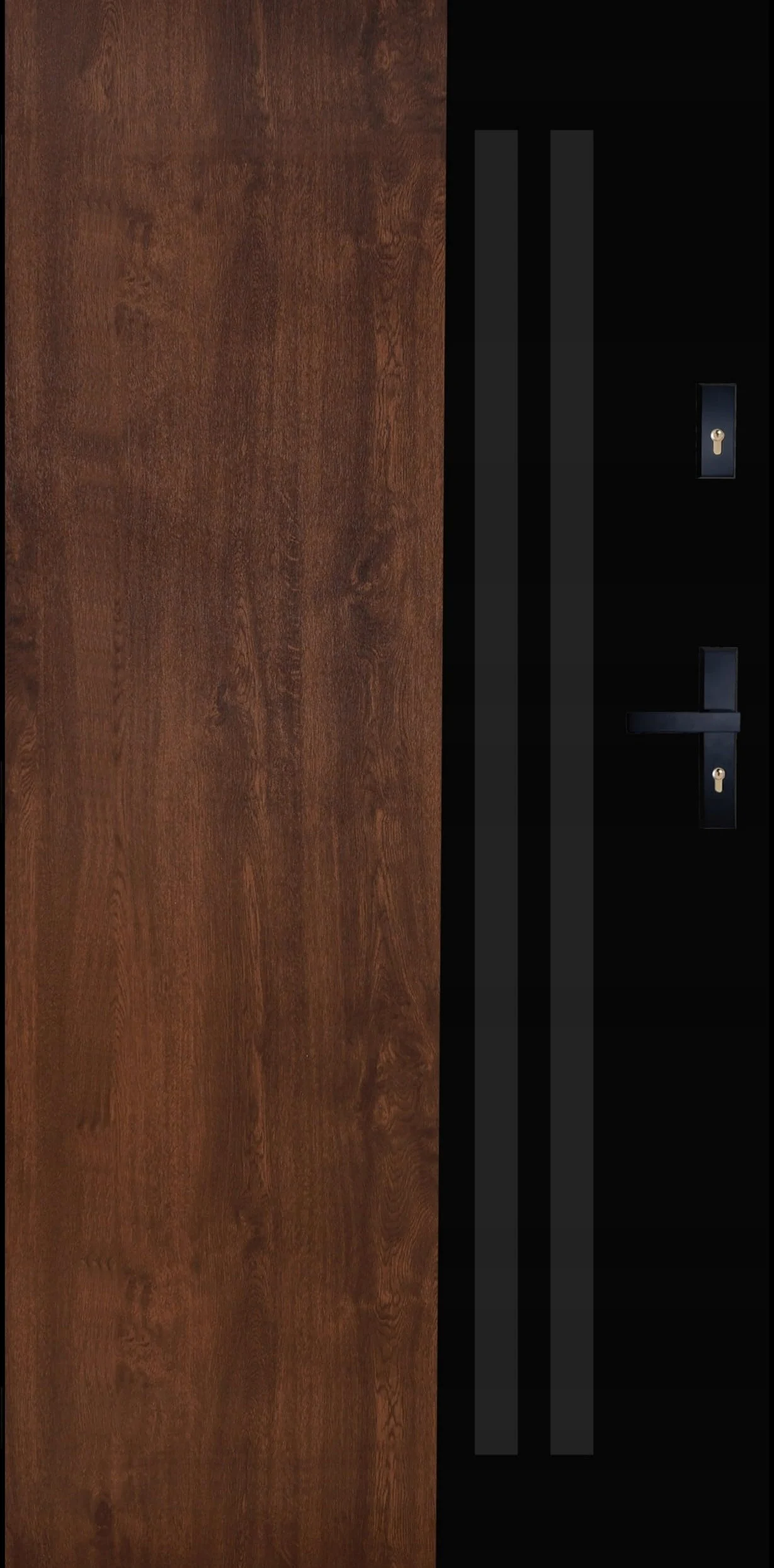 Porta d'ingresso 90 x 200 cm DIN sinistra – Porta d'ingresso 72 mm con rivestimento nano – Porta in acciaio 1,3 valore Ud – Set completo con telaio e maniglione – Robusta porta esterna con bullone di