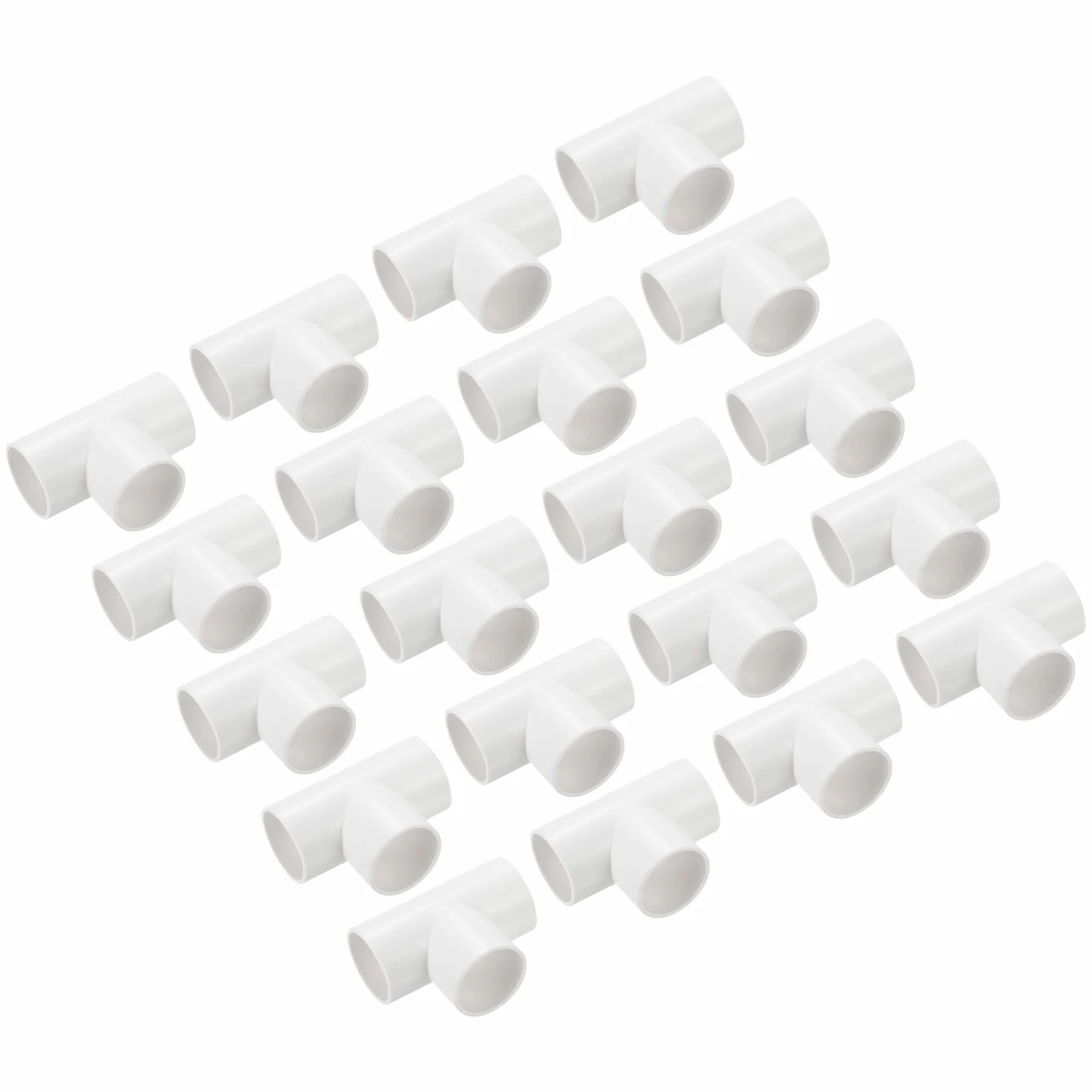 QUARKZMAN Giunto per Guaina Pvc Raccordi a Forma di T Giunto per Tubo Bianco 25 mm 3 Vie per Guaina Elettrica da Giardino Confezione da 30