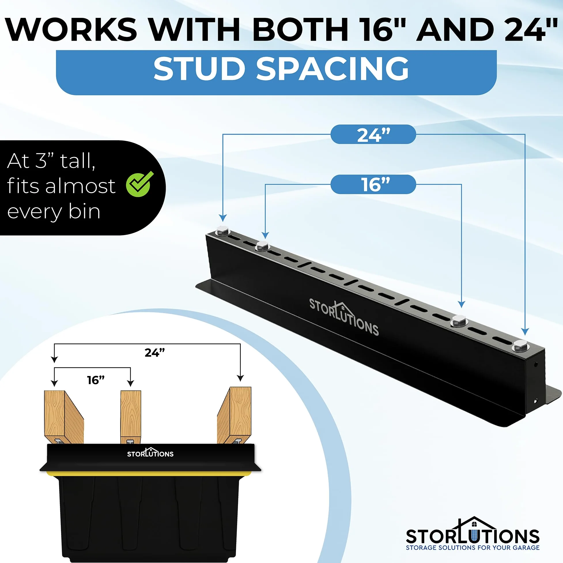 Scaffalatura regolabile da soffitto per garage e garage, per spaziatura tra i perni da 40,6 a 61 cm, ideale per garage e soluzioni di organizzazione della casa