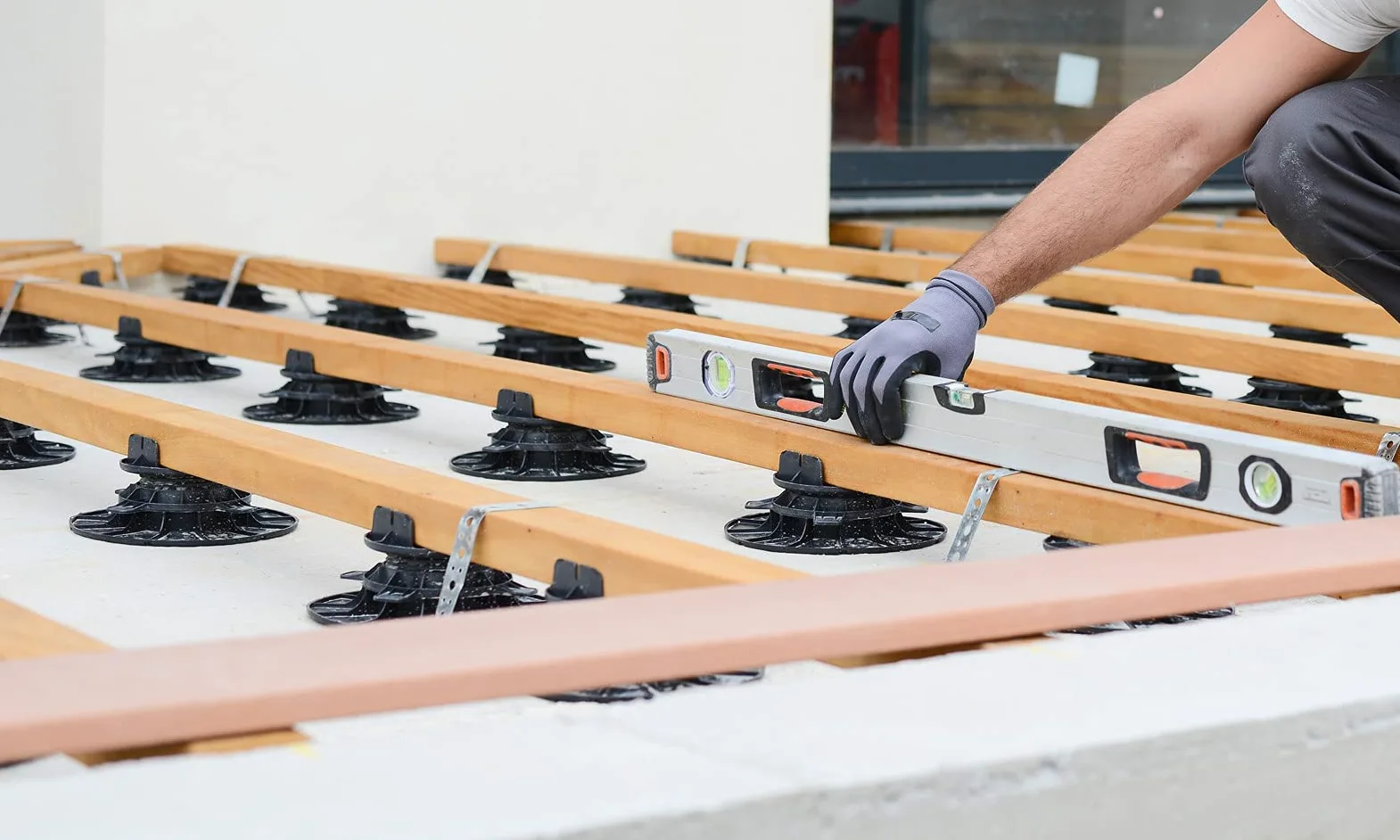 XPOtool Set 20 supporti per pavimenti galleggianti Altezza regolabile 140-210mm Max 2700 kg Piedini per decking