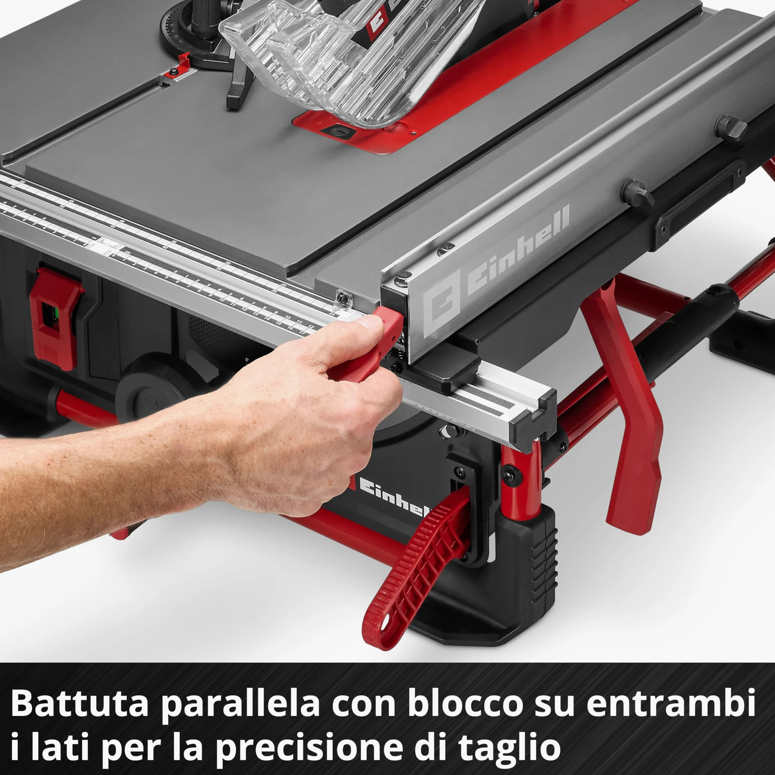 Sega circolare da banco Einhell TE-TS 10 T (2000 W, altezza di taglio 89 mm, lama Ø 254 mm, allargatore da tavolo, guida angolare, guida parallela, asta di spinta, attacco di aspirazione)