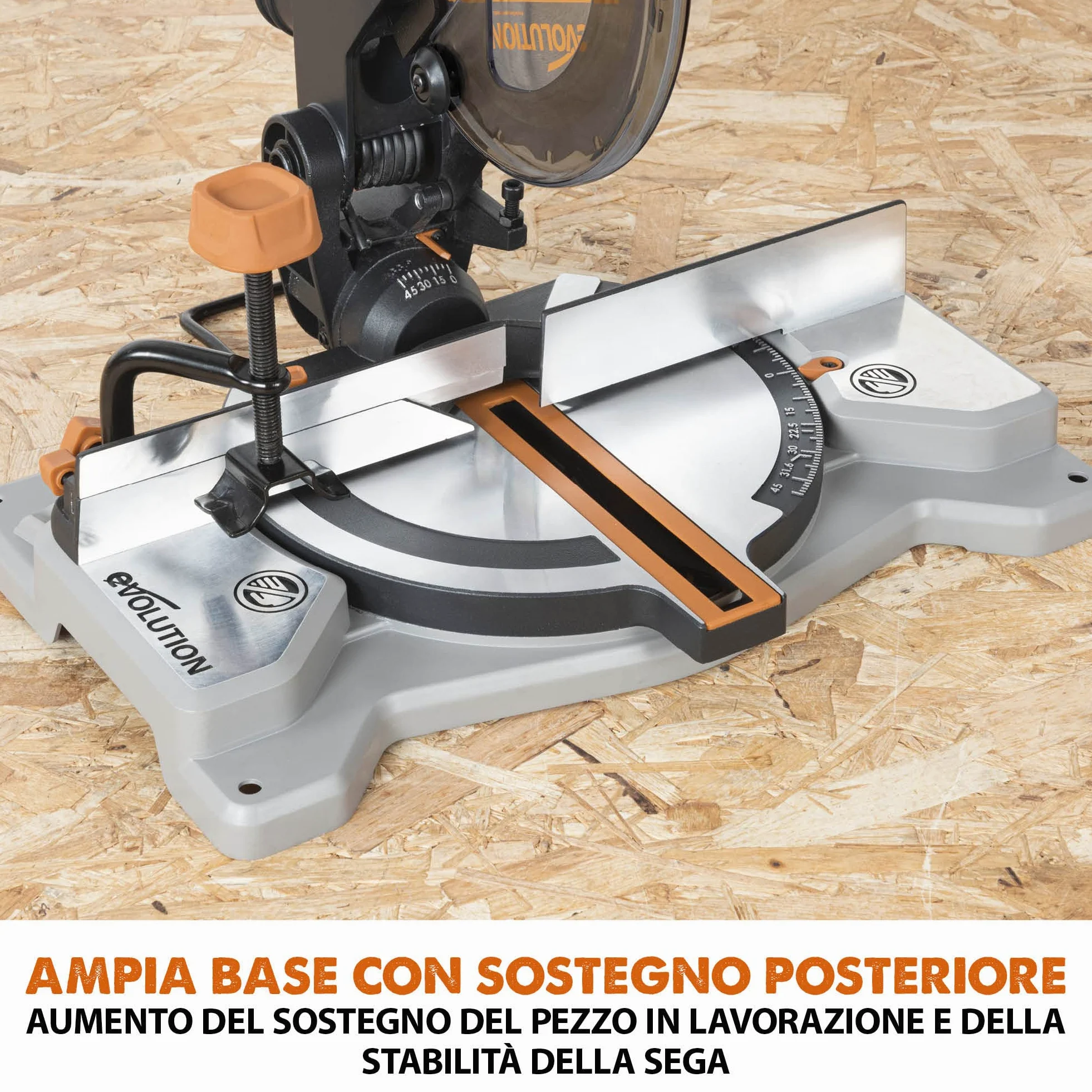 Evolution Troncatrice composta a batteria R185CMS-Li da 185 mm 18 V Li-Ion EXT Inc Lama multimateriale