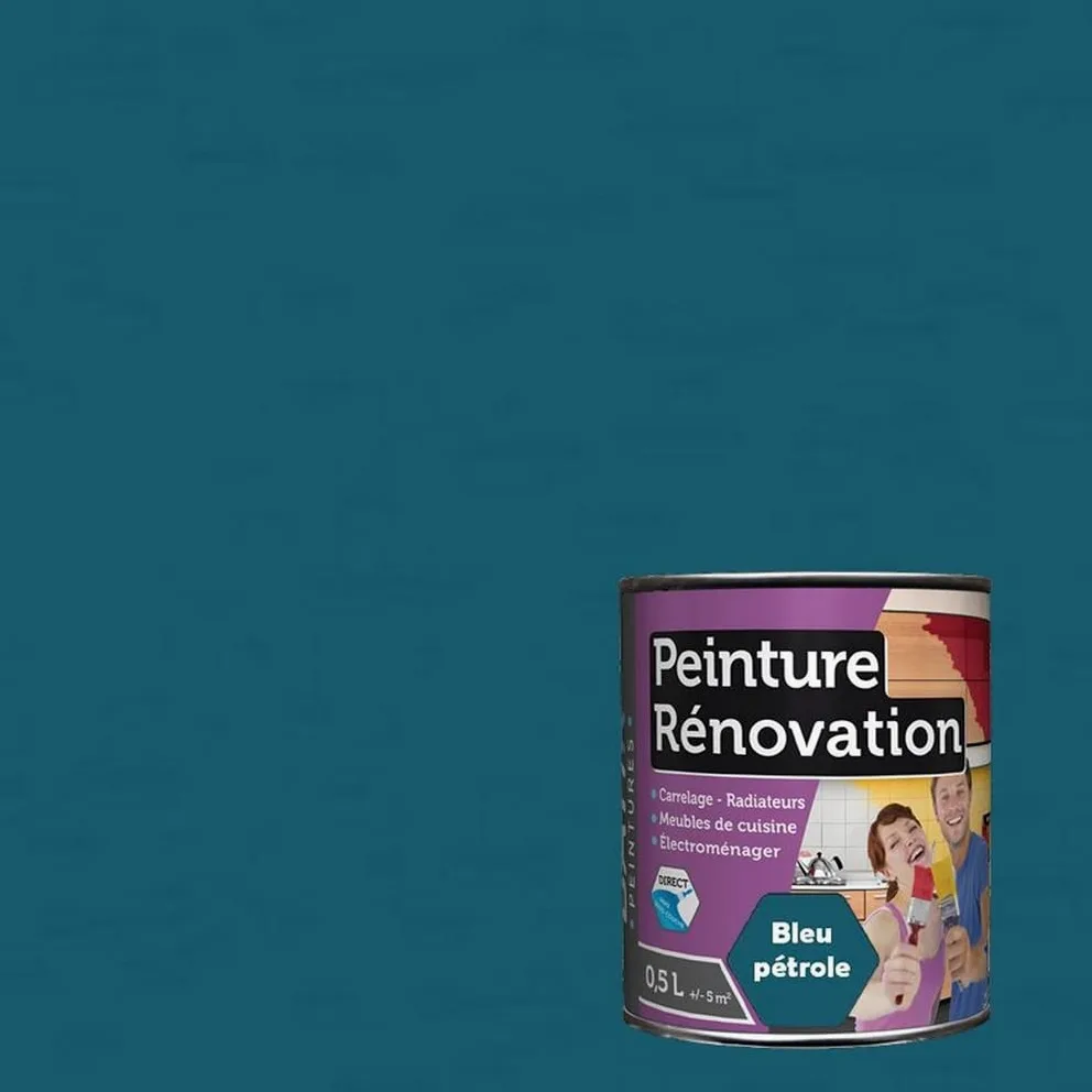 MadeInNature - Vernice per rinnovare superfici difficili, direttamente senza sottostrato piastrelle, mobili da cucina radiatori elettrodomestici, 2 litri per 10 m² in 2 strati, colore: Petrolio blu