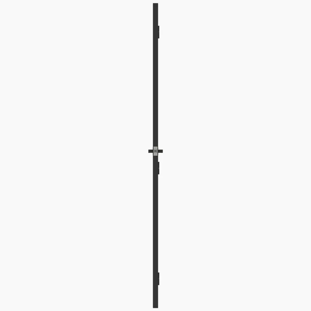 Homgoday Porta interna in vetro, set completo con maniglia, porta girevole, design moderno, porta da ufficio, per casa e ufficio, sottile, 93 x 201,5 cm, vetro temperato e alluminio, nero e opaco