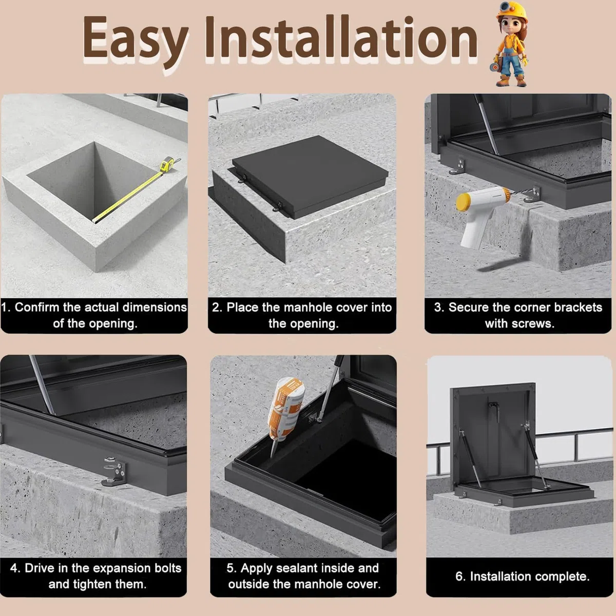 Heavy Du Roof Hatch – Coperchio di botola zincato verniciato a polvere, presa di ventilazione sicura per lucernario per casa Emerncy, 22in x38in / 56 x 96,5 cm, porta di accesso commerciale