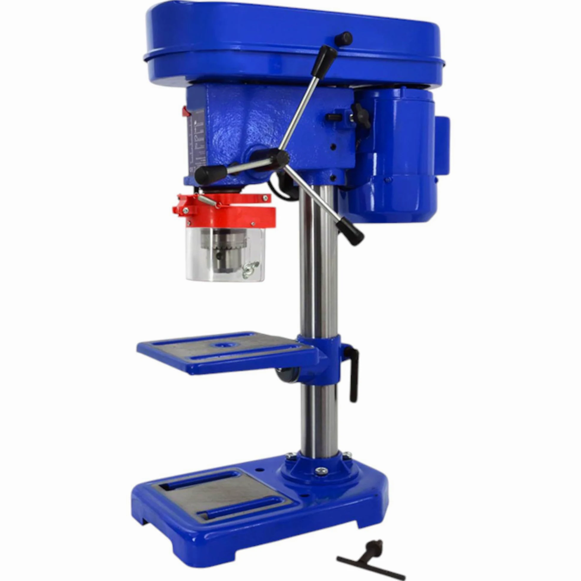 Trapano Elettrico a Colonna da Banco Potenza 350W Velocita 2650rpm Regolabile con Mandrino 13mm 580-2650RPM Arresto di profondità e Piano a Forare Regolabili Ampia Base