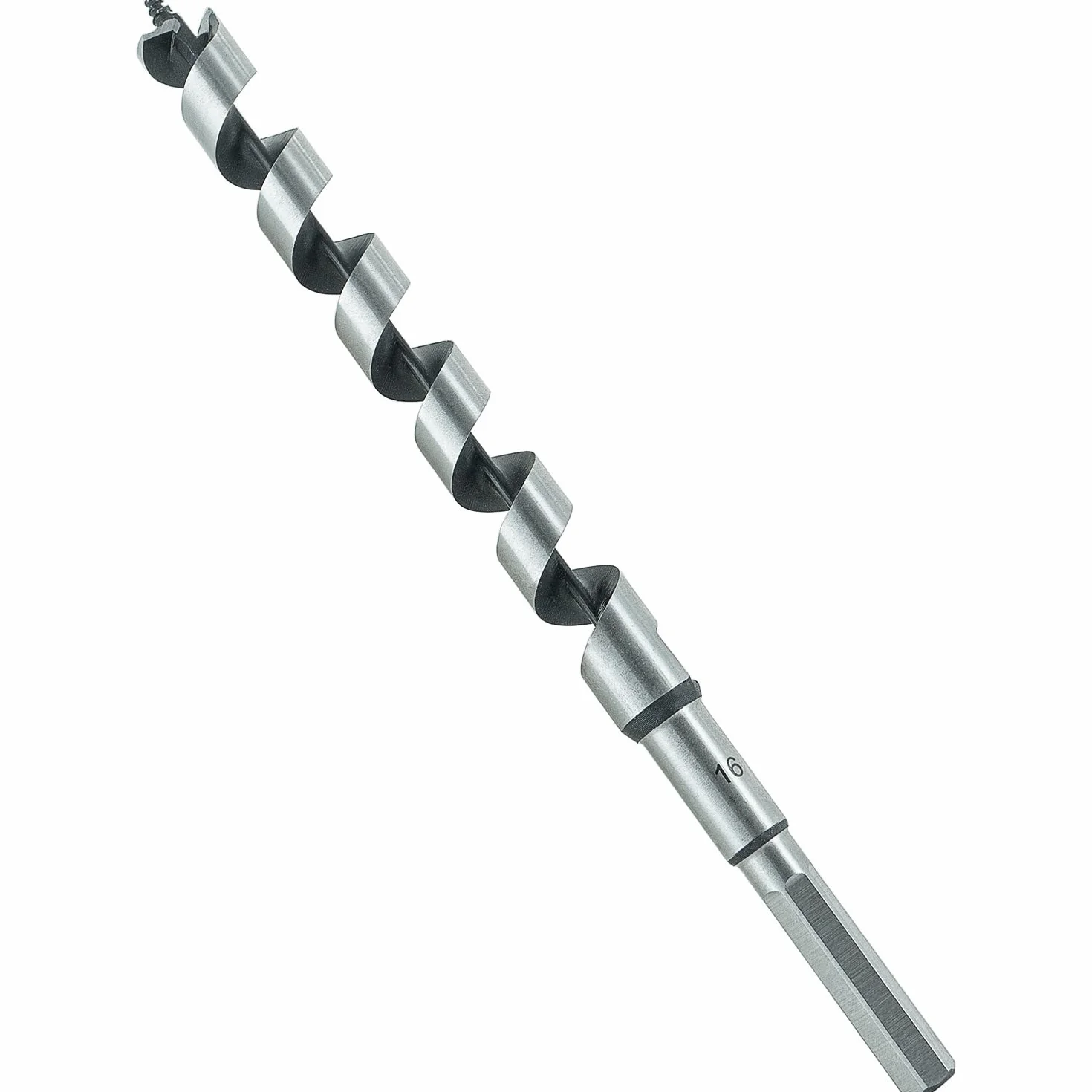 ENT 09190 Set di 6 pz. Punta trivella per trapano, Ø 10-12-14-16-18-20 mm, lunghezza totale 460 mm, in acciaio per utensili, punte legno lunghe, Punte a spirale