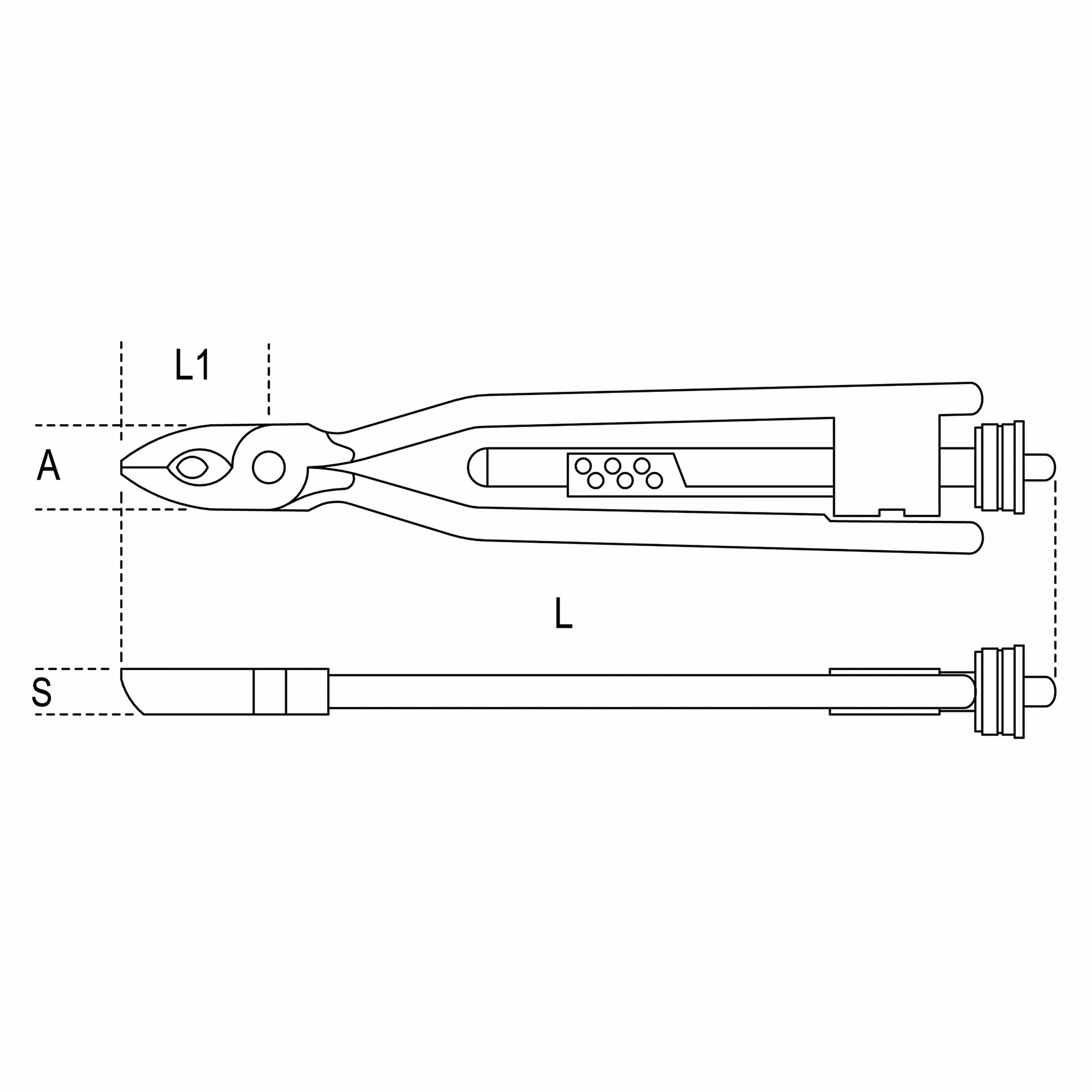 Beta 1761RS/1 - Pinza torcifilo reversibile a ritorno automatico