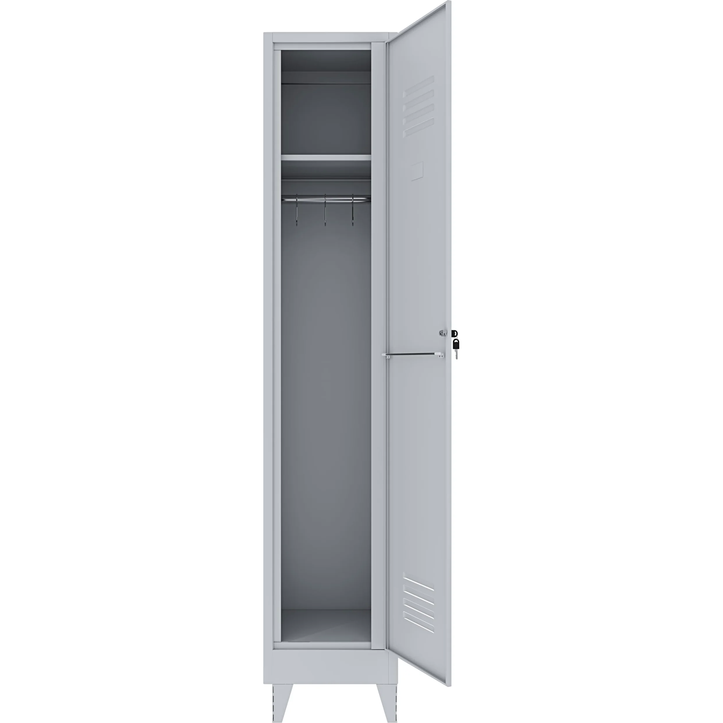 Armadietto Spogliatoio Armadio 1 Anta Slim Sporco Pulito In Lamiera Di Acciaio Salvaspazio Con Chiave Ripiano Appendiabiti Porta Cartellino Per Interno Lavoro Piscina Casa 180 x 34 x 36 Cm Grigio