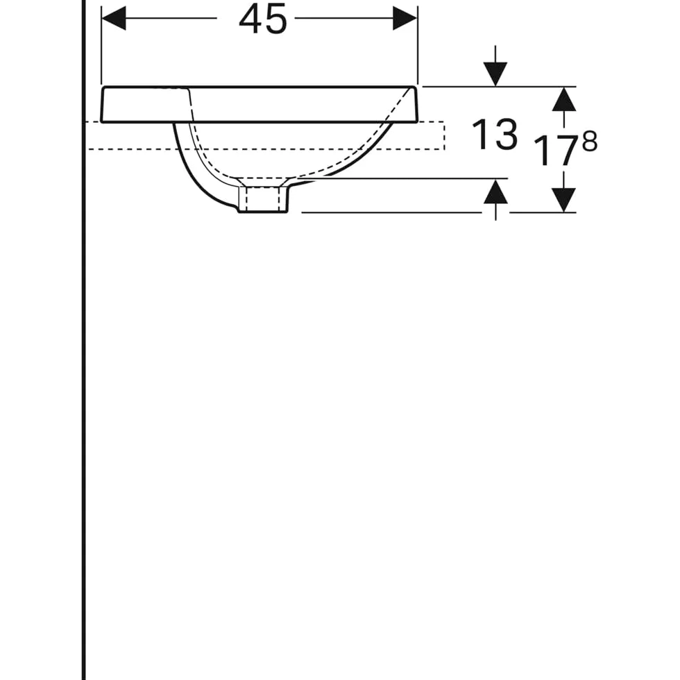Geberit - Lavabo - Lavabo da incasso Geberit VARIFORM ovale 55x45cm con gamma di rubinetteria - Geberit