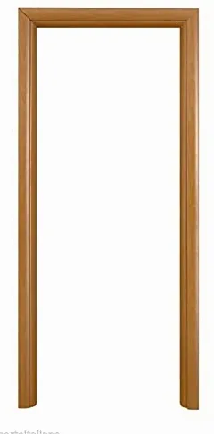 Kit telaio legno di passaggio bombato completo di mostrine per porte a soffietto Noce Tanganica Naturale Misura Esterno Telaio 87x213