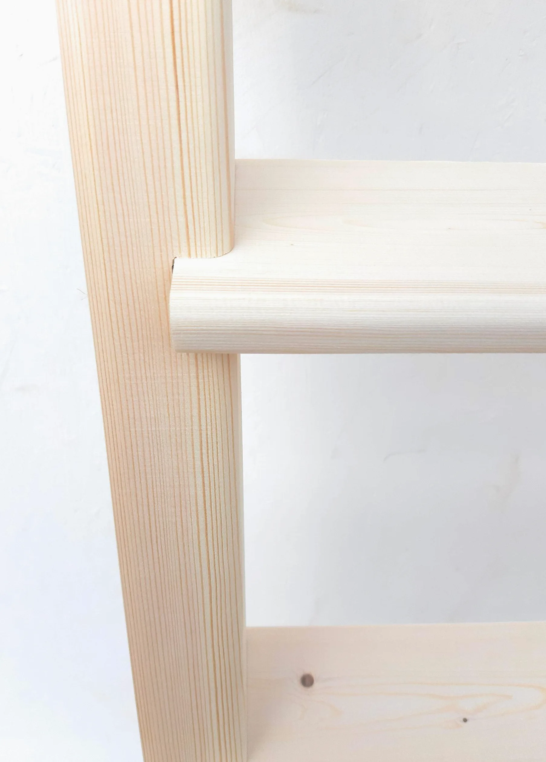 Scala scaletta per soppalco,letto a castello in legno naturale (Altezza cm 150)