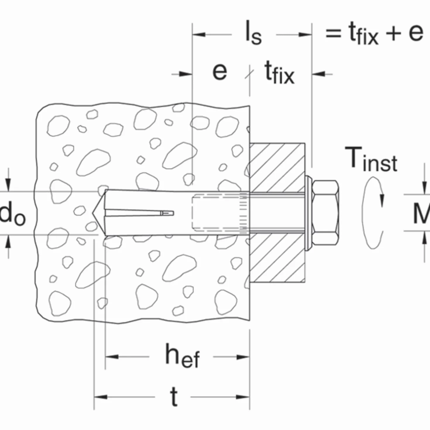 TACO METALICO EA II M8 / 100C