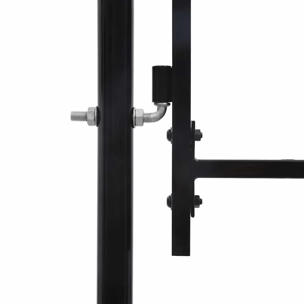 Cancello per Recinzione a Doppia Porta Woerden con Punta a Lancia 400x199,5 cm Nero,145740