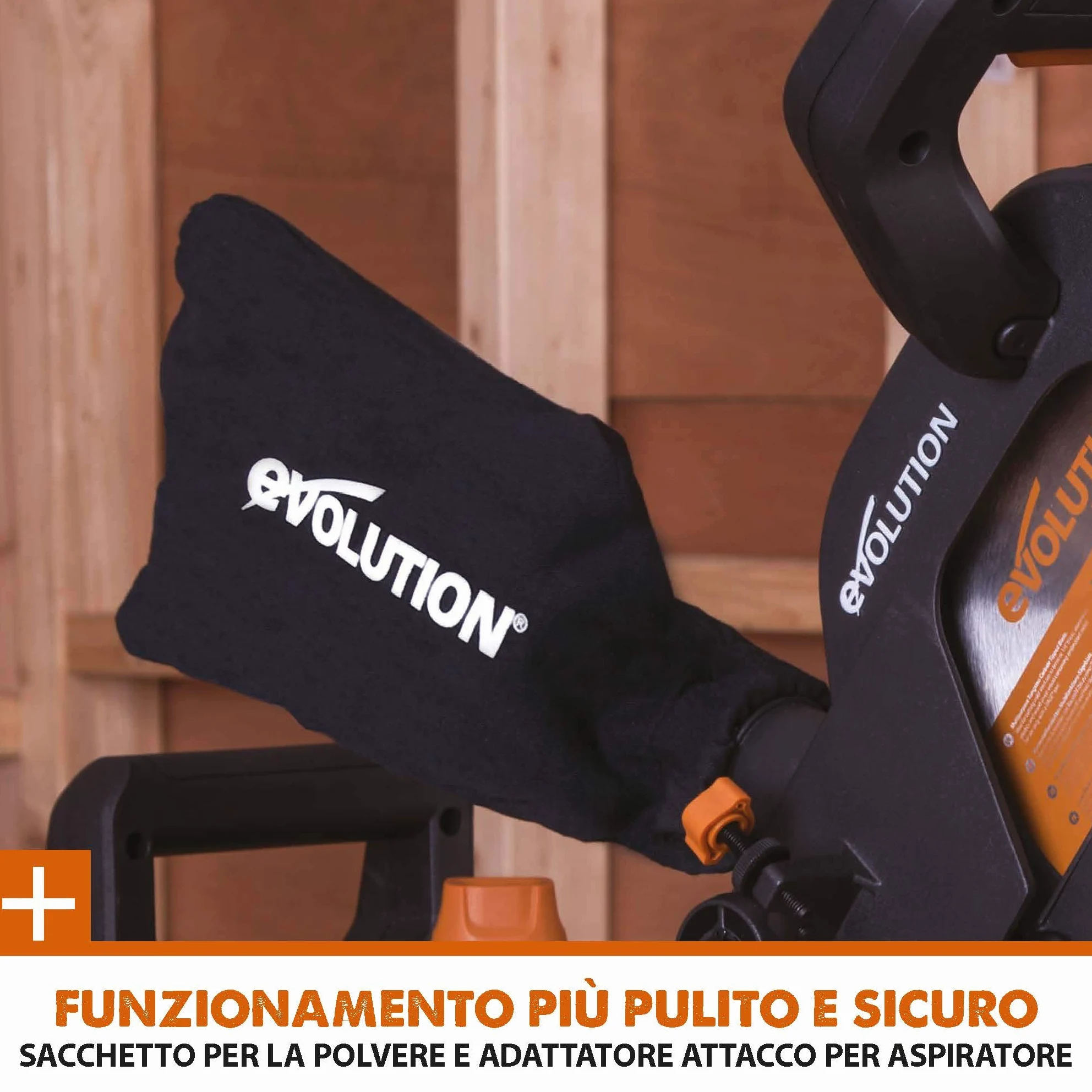 Evolution Power Tools 048-0032A R210SMS-300+ Troncatrice Radiale Scorrevole Multi-Materiale 210 mm con Pacchetto Plus, 230 V