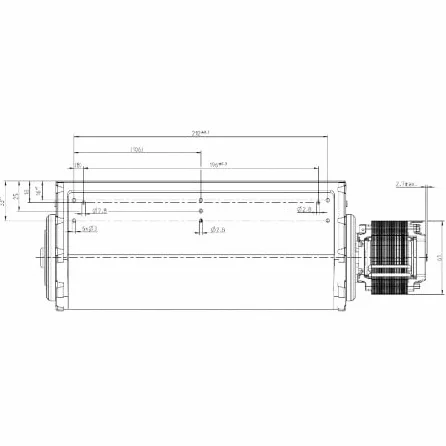 Ventola tangenziale EBM QLN65/2400-3030 Motore Destro