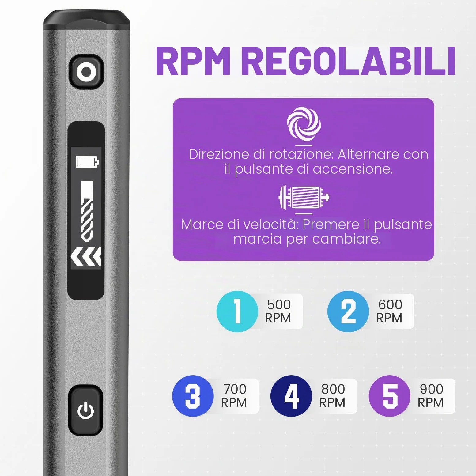 Mini trapano elettrico a 5 velocità con pressa da banco Hedgehog, 10 punte piccole ARROWMAX con scatola in alluminio, display OLED, luci LED, mandrino autoserrante da 3/32 pollici (SDS ULTRA PLUS)