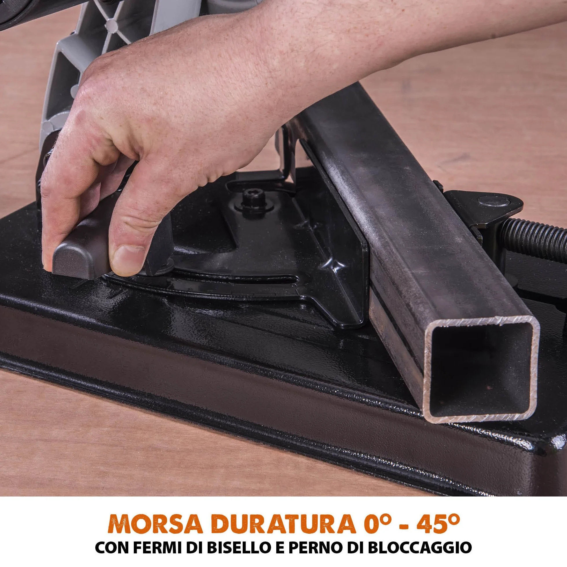 Evolution Power Tools Rage 4 Troncatrice a trazione - Multi-materiale per tagli su legno, metallo, plastica e molto altro, 185 mm, 230 V
