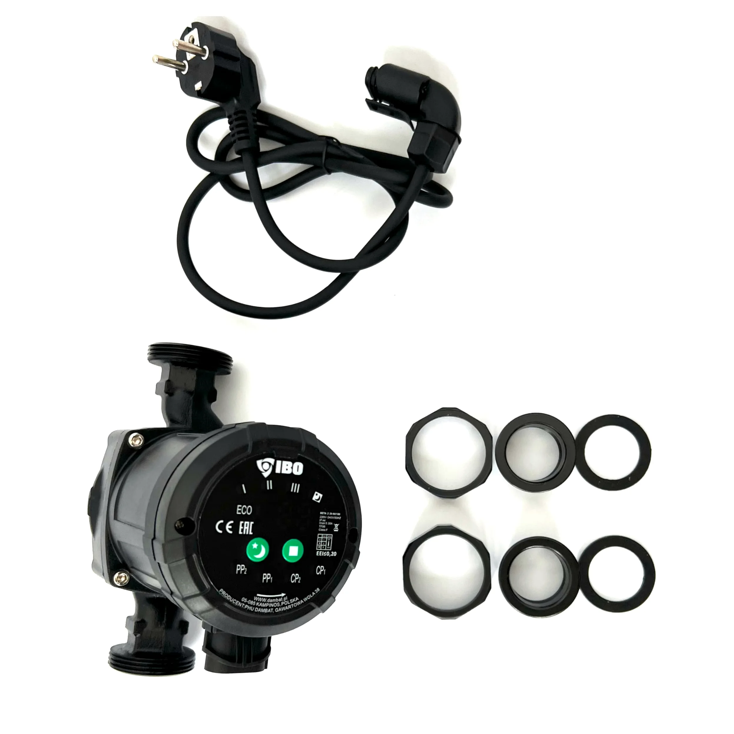 IBO Pompa di circolazione BETA2 25-60/180 elettronica ad alta efficienza | 002028 | Riscaldamento ad acqua calda | Pompa a corrente umida | Classe A