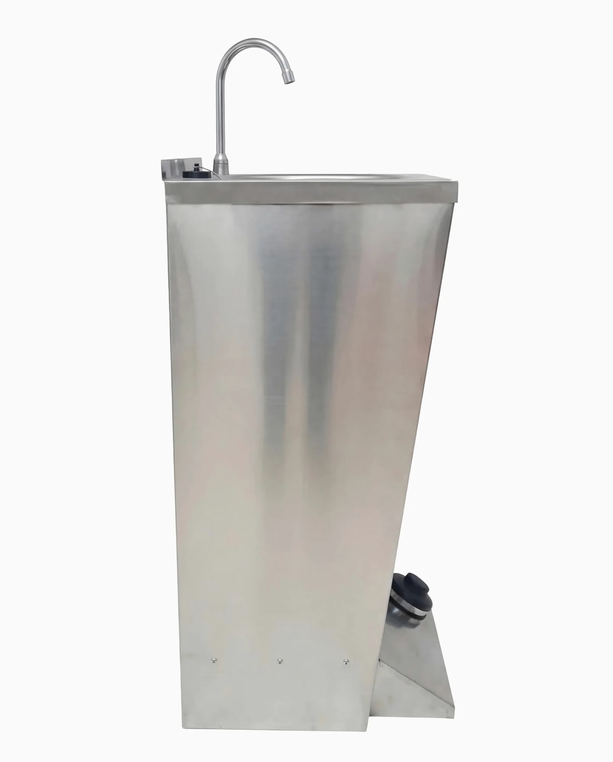 Express Water Silver, Lavandino Lavabo Lavello, Portatile Autonomo Trasportabile, con Serbatoio d'Acqua, in Acciaio Inox, con Comando a Pedale, Certificato per ASL, per Negozi e Studi Medici
