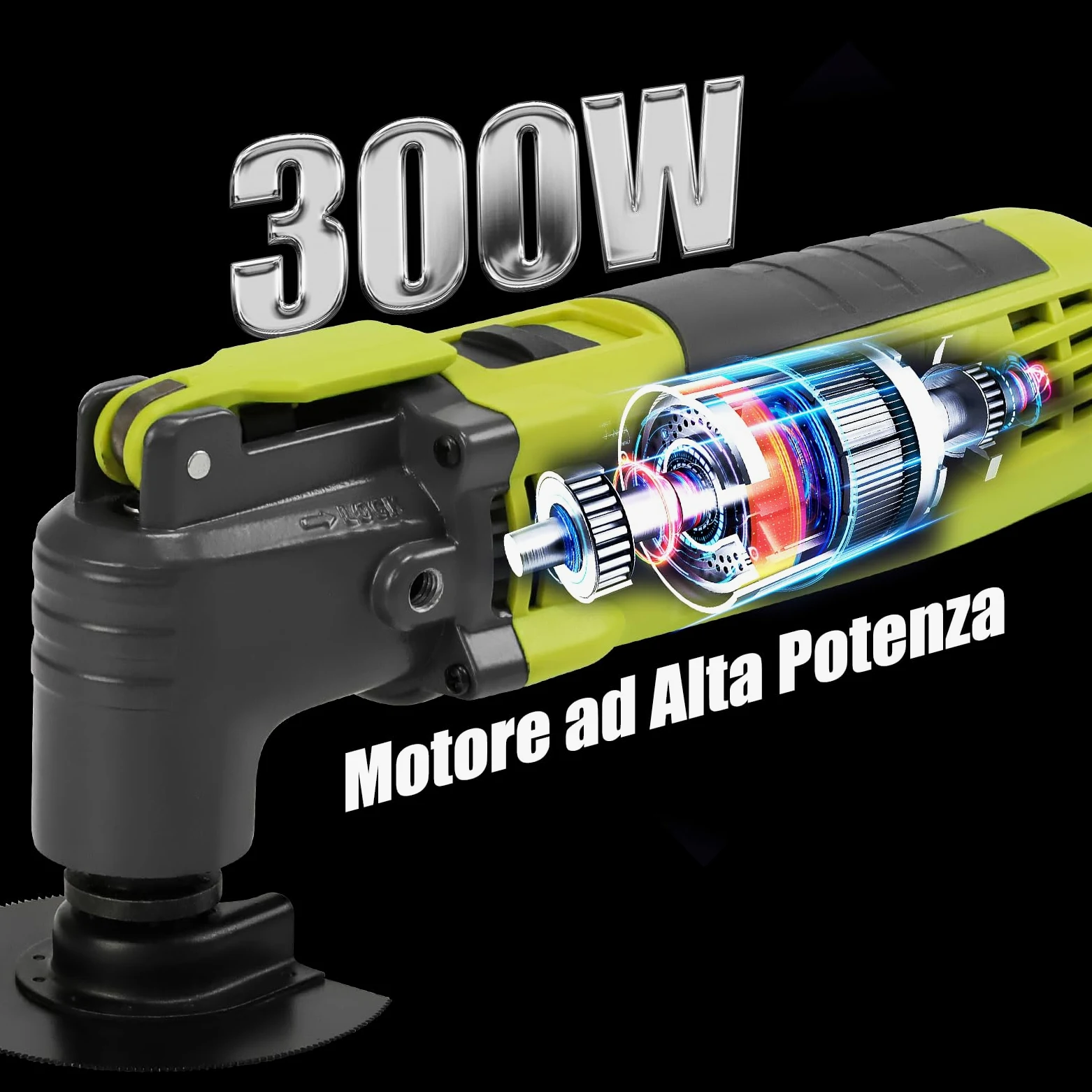 DEWINNER Utensile Multifunzione Oscillante, 300W Multiutensile Oscillante 15000-22000RPM, 28 Accessori, 6 Velocità Variabili, Angolo di Oscillazione 3°, Impugnatura Ausiliaria e borsa per il trasporto