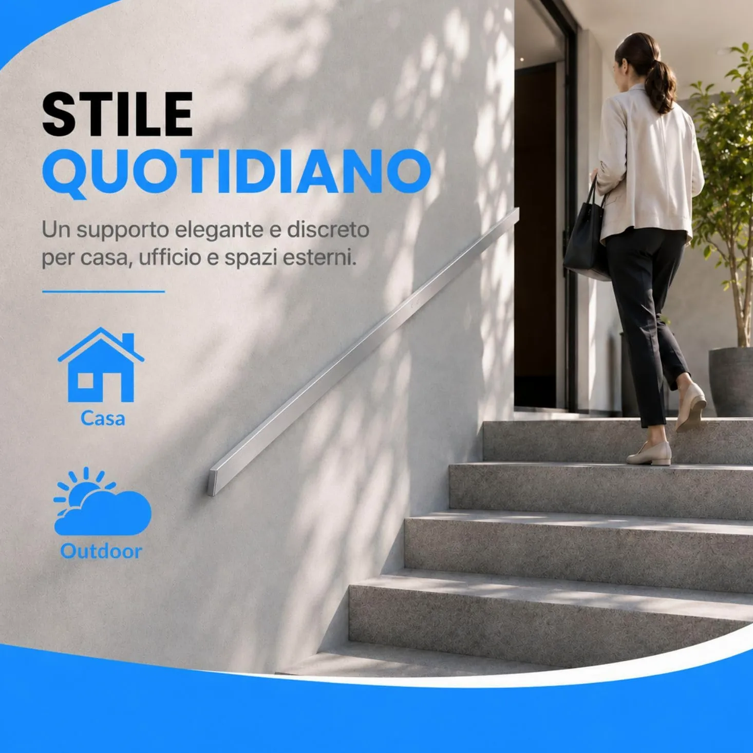 INOXLM Corrimano Rettangolare 40x20 mm in Acciaio Inox AISI 304 Con Finitura Satinata | Made in Italy | Fai Da Te | Ideale per Uso Interno ed Esterno (2200 mm)