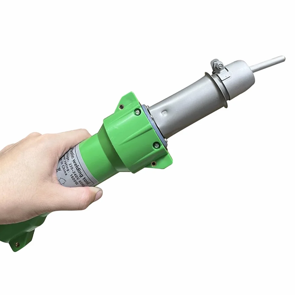 Professionale 1600W Pistola di Saldatura Termico Saldatore di Plastica Saldatore ad Aria Calda Barra Saldatore Hot Air Welder Gun, con Ugelli di Saldatura Rapida, con Luce LED