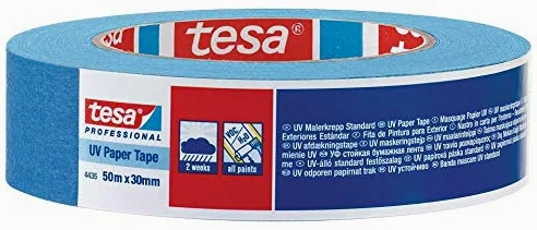 Tesa 4435 Nastro in Carta Resistente ai Raggi UV, 145µm, 50 m x 25 mm, Blu, Confezioni da 72 Pezzi