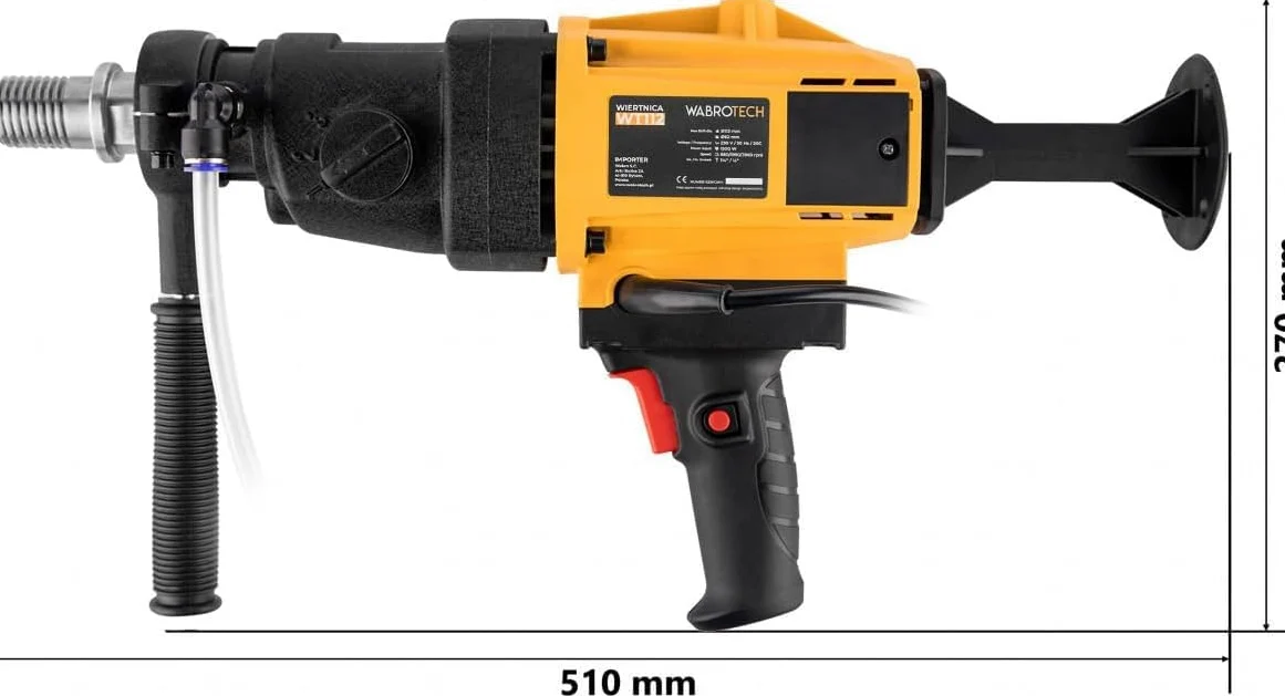 Carotatrice 3 Marce 1500 W su Supporto di Carotaggio Inclinabile con Ruote - Carotatrice Diamantata con Interruttore PRCD - Carotatricce a Mani 3960 Giri/min per Carotaggio a Umido e a Secco