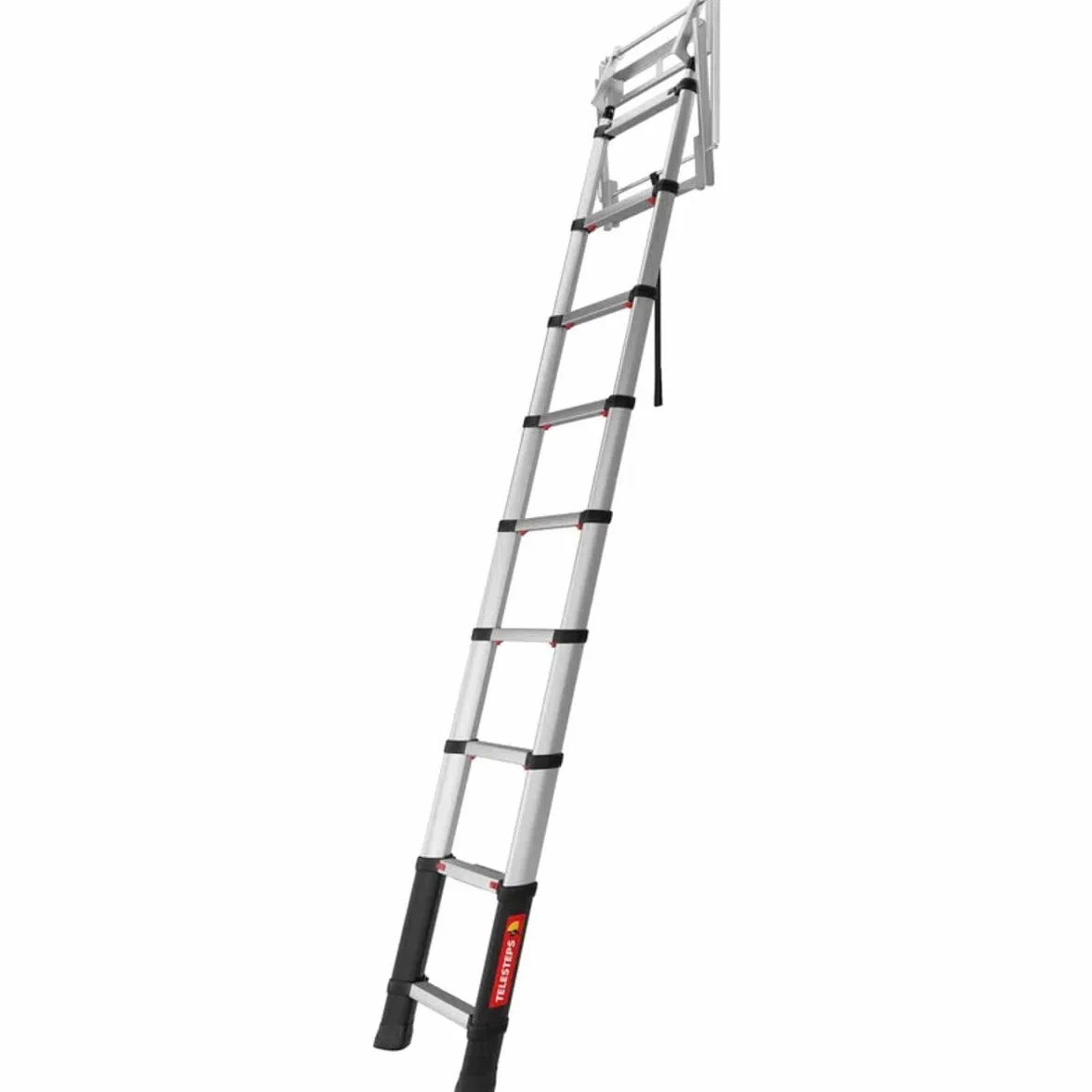 Scala per tetto 2,45 m di TELESTEPS I Made in Sweden I Loft Line I Scala di qualità copatta con design premium brevettato I Profilo antiscivolo I EN 14975 I 72324-541