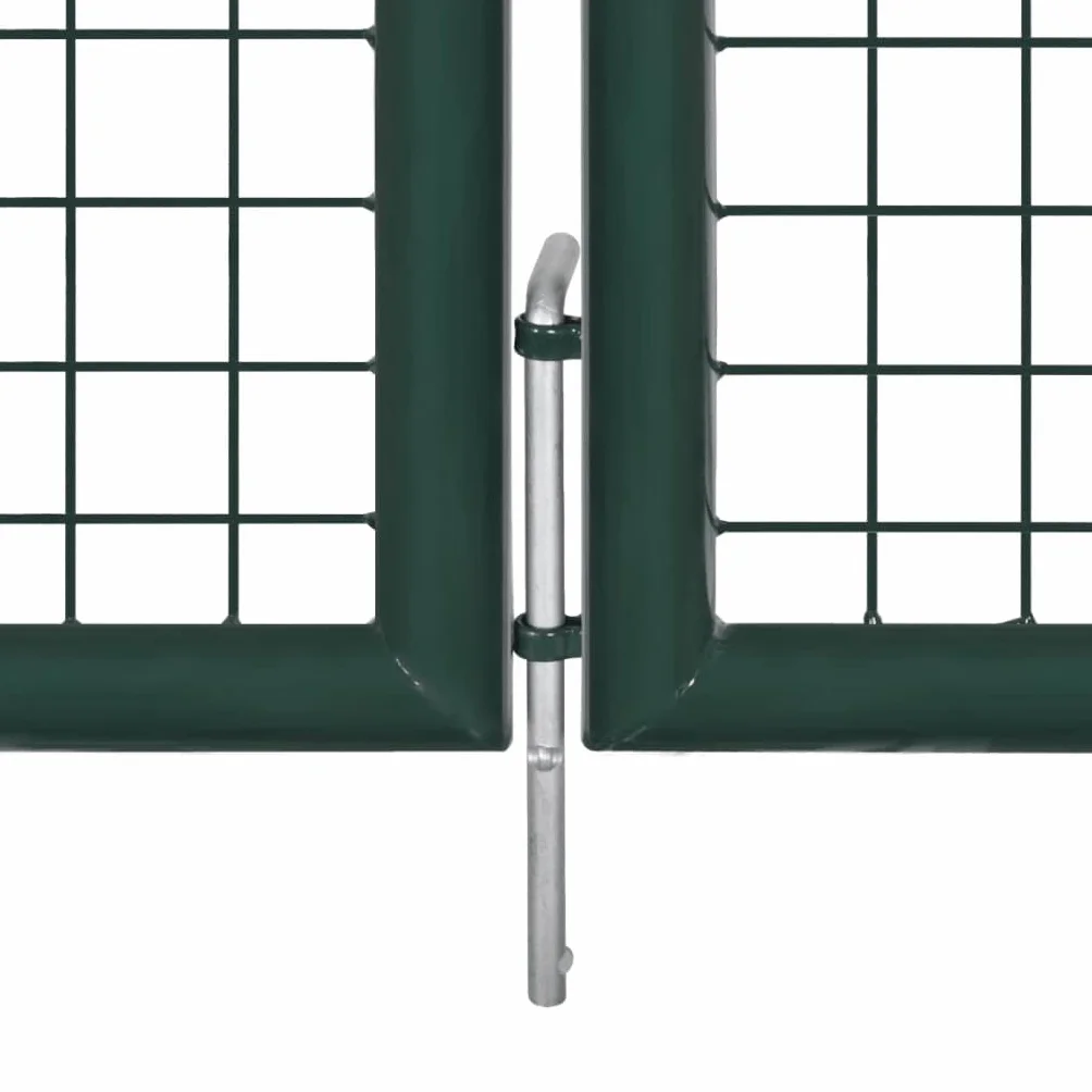 vidaXL Cancello per Recinzione a Doppia Porta 300x150 cm in Acciaio Verniciato a Polvere